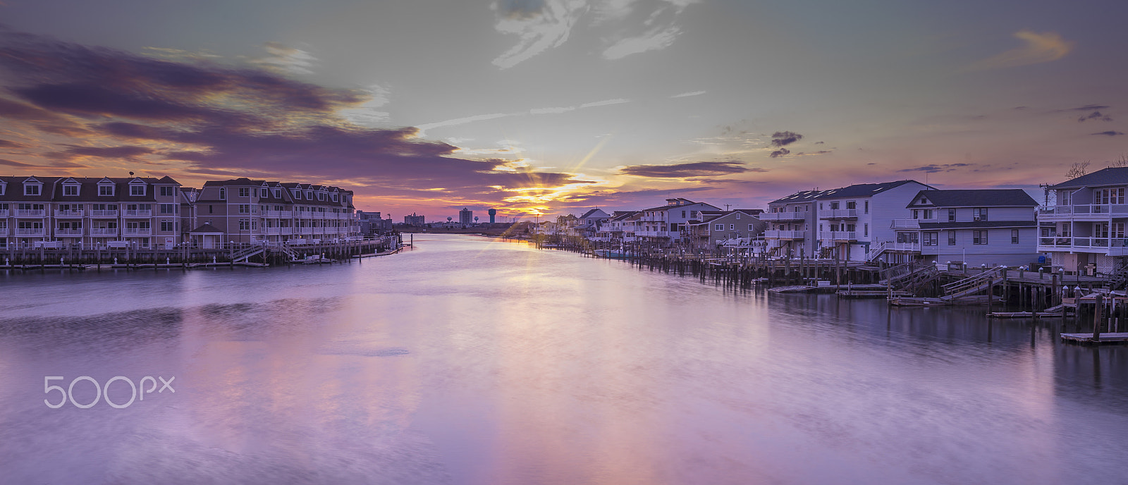 Nikon AF-S Nikkor 16-35mm F4G ED VR sample photo. Sunset over atlantic city - bayview photography