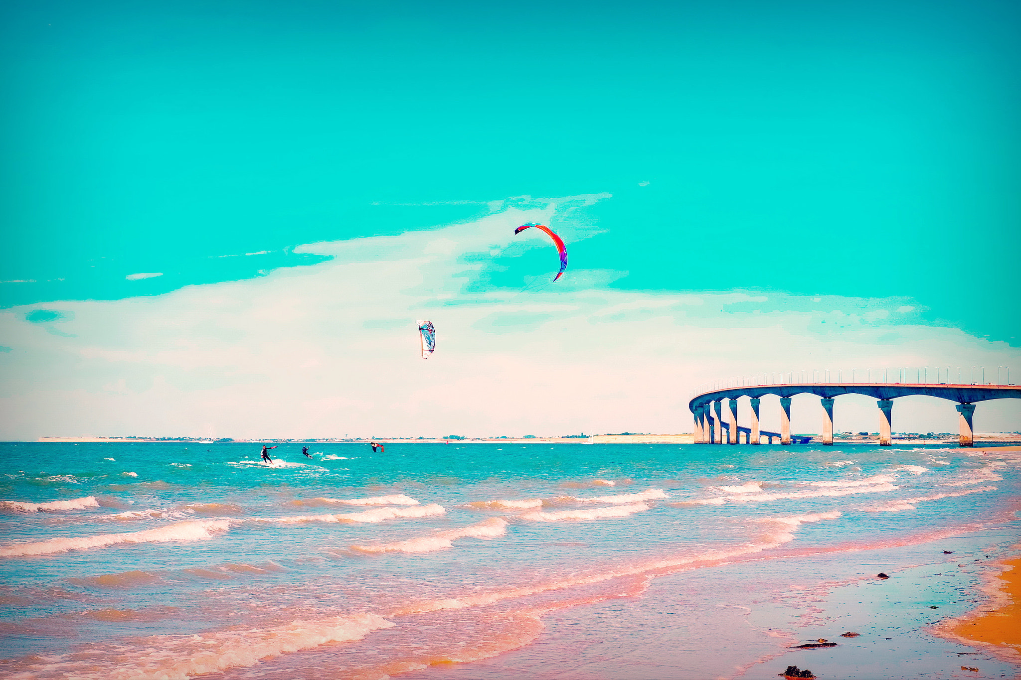 Fujifilm X-E2 + Fujifilm XF 35mm F1.4 R sample photo. Surf parapente photography