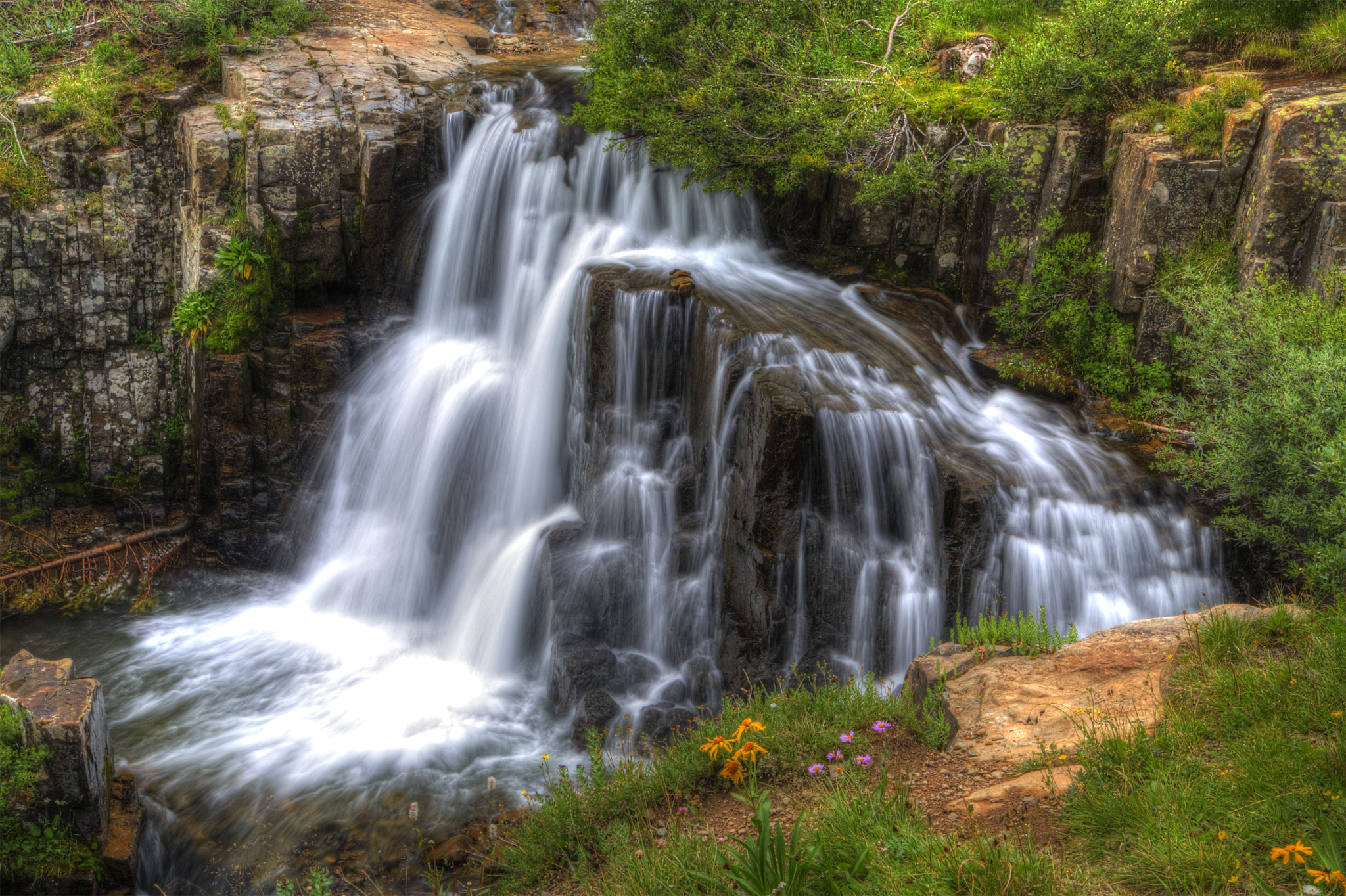 Canon EOS 5D + Tamron AF 28-75mm F2.8 XR Di LD Aspherical (IF) sample photo. Lower twin falls near ouray, co photography