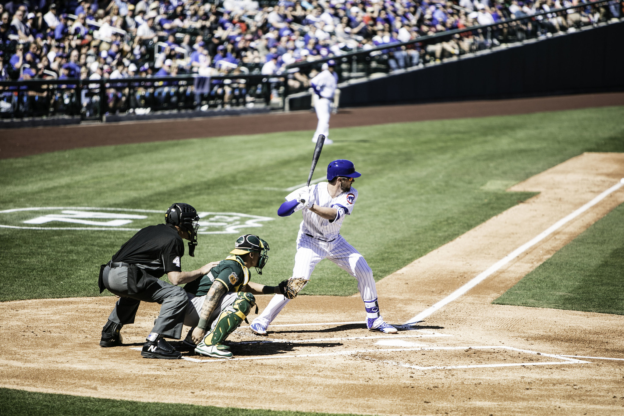 Canon EOS 5DS sample photo. Kris bryant in spring training home opener at sloan park. photography