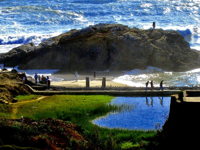 Canon POWERSHOT SD870 IS sample photo. Sutro baths, late afternoon, san francisco,  california 2008 photography