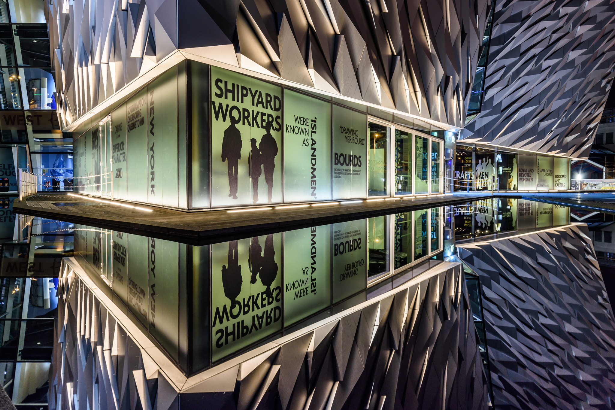 Nikon D7200 sample photo. Deep reflections - titanic belfast photography