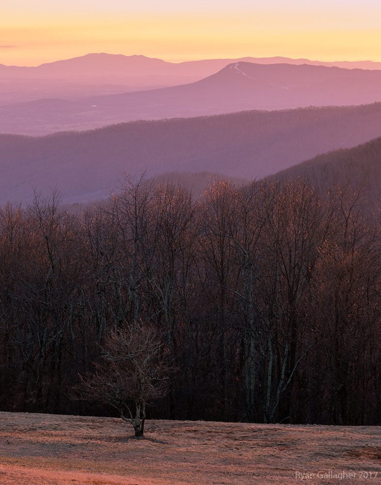 Canon EF-S 55-250mm F4-5.6 IS sample photo. Shenandoah sunset photography