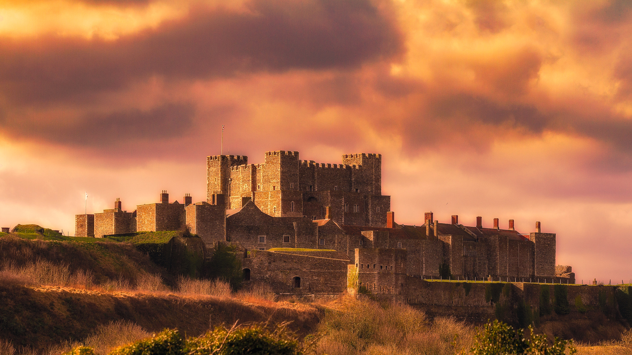 Canon EOS 7D + Canon EF 70-200mm F4L USM sample photo. Dover castle photography