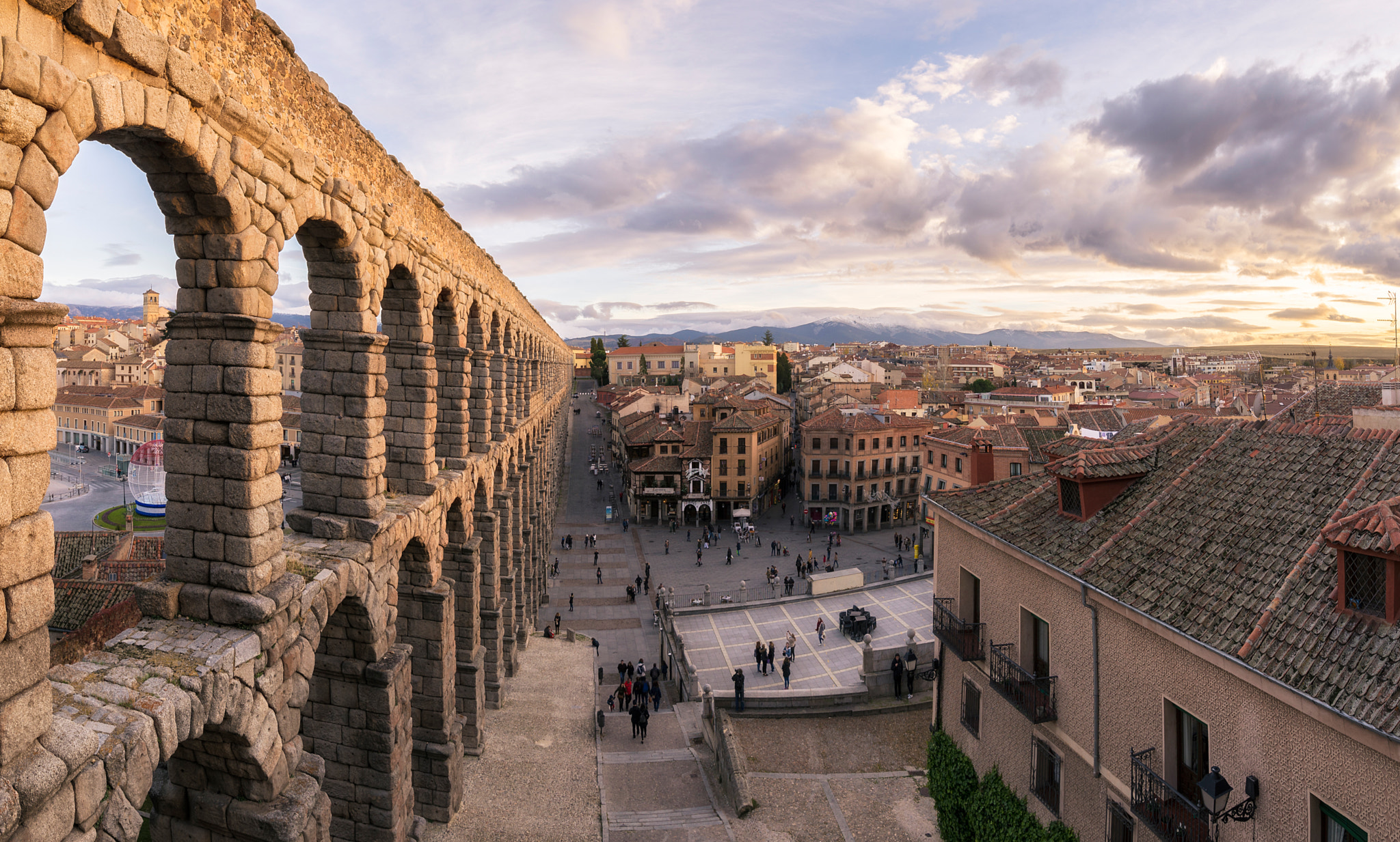 Tamron SP 15-30mm F2.8 Di VC USD sample photo. Acueducto de segovia sunset photography