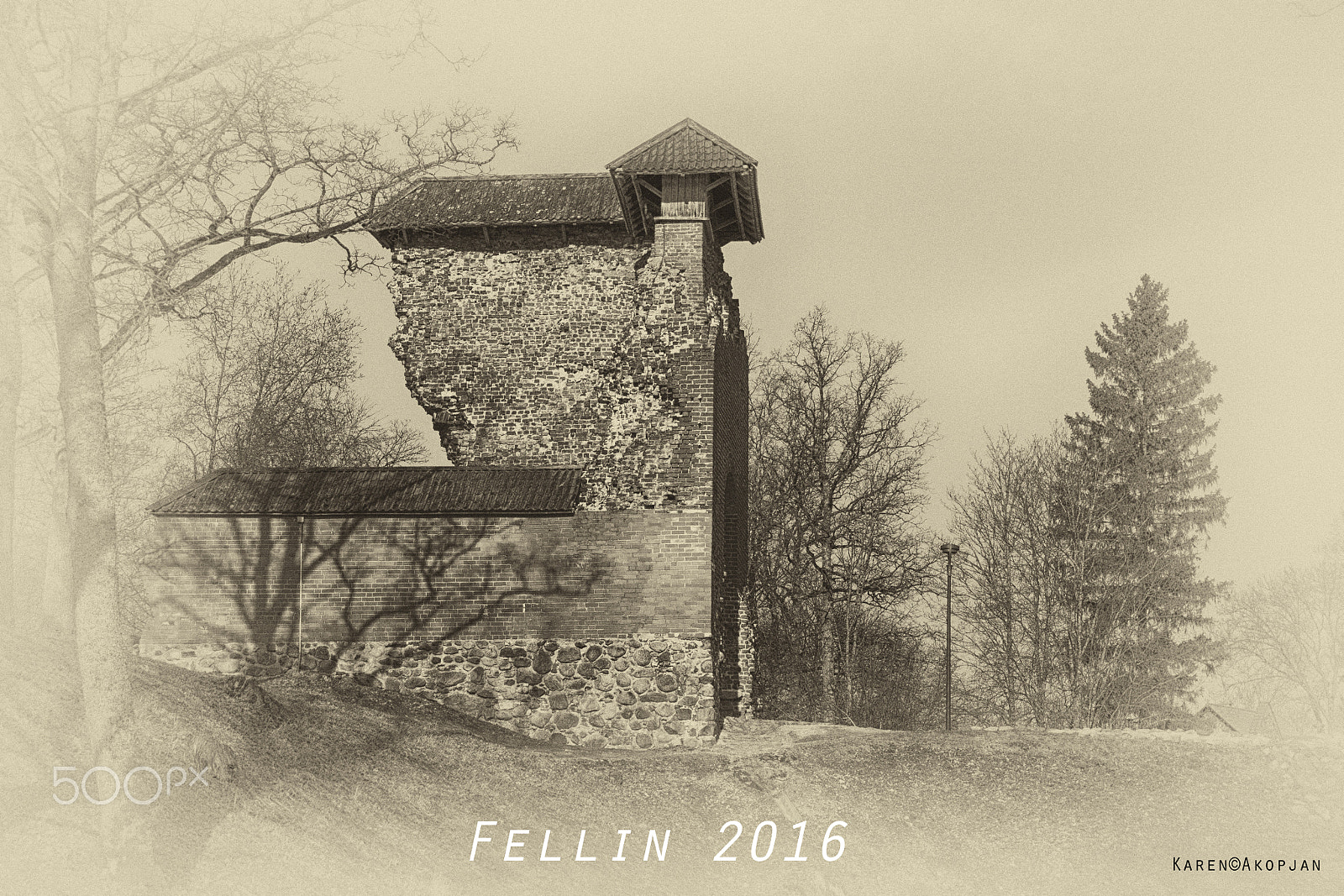 Canon EF-S 18-200mm F3.5-5.6 IS sample photo. Post card (viljandi castle ruins) photography