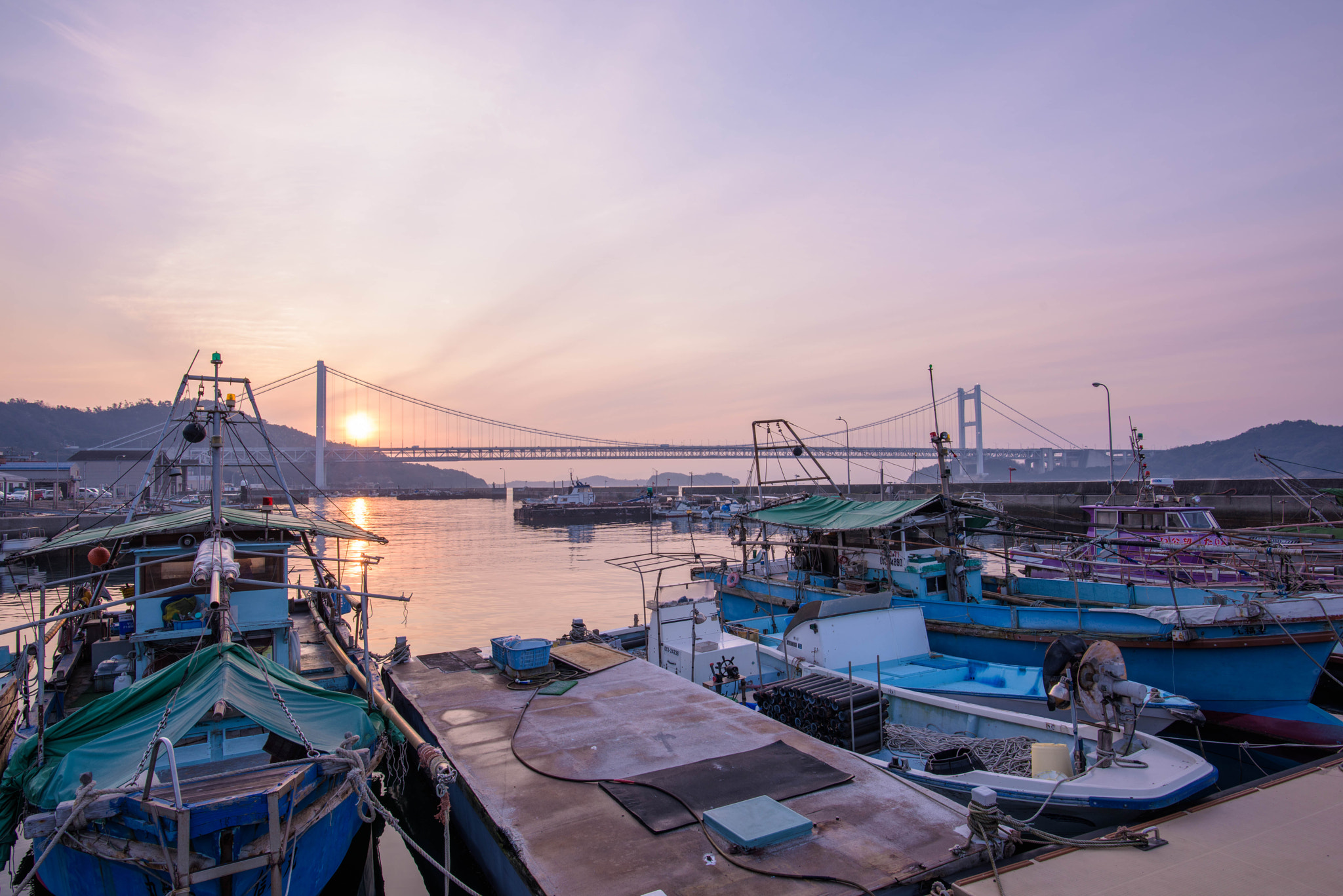 Nikon D810 + Nikon AF-S Nikkor 20mm F1.8G ED sample photo. Okayama simotsui fishing port photography