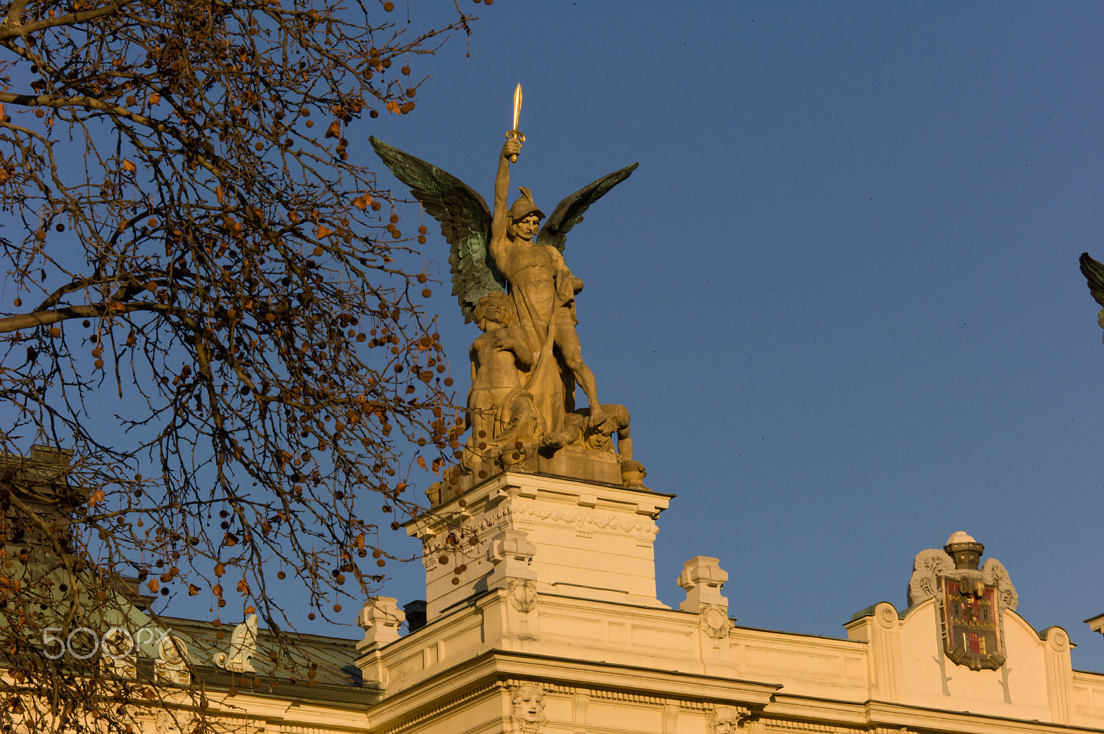 Tele-Elmar-M 135mm f/4 (II) sample photo. Roof of vinohrady theater photography