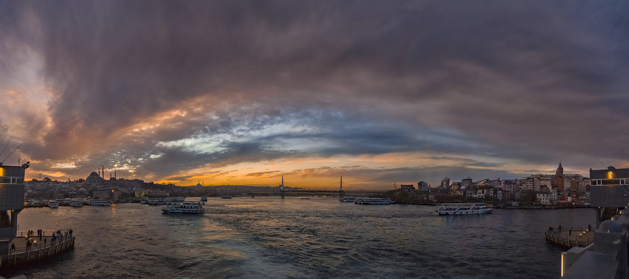 Nikon D810 + Sigma 17-70mm F2.8-4 DC Macro OS HSM sample photo. Galata & eminönü panorama photography