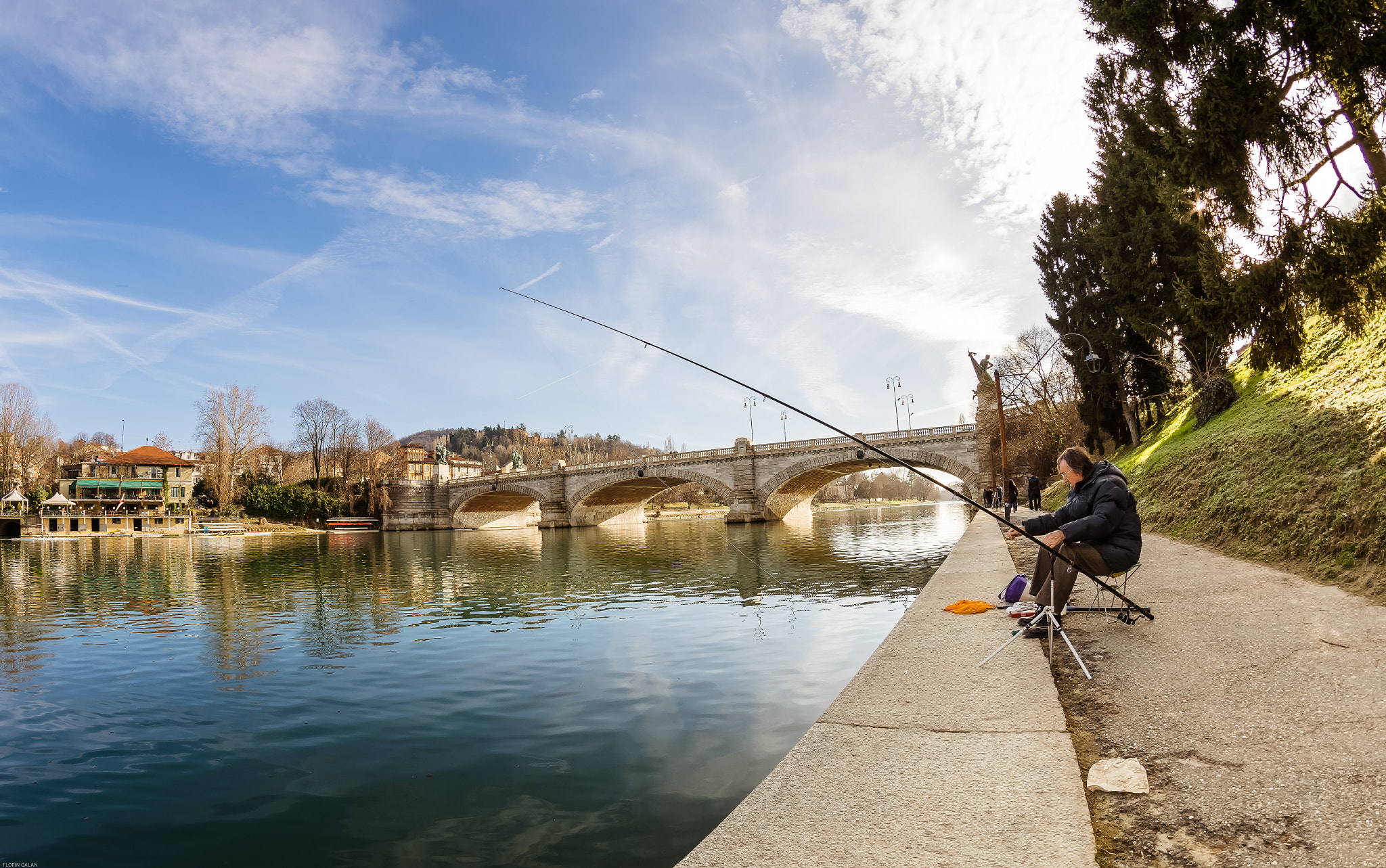 Nikon D7200 + Samyang 8mm F3.5 Aspherical IF MC Fisheye sample photo. Urban fisherman... photography