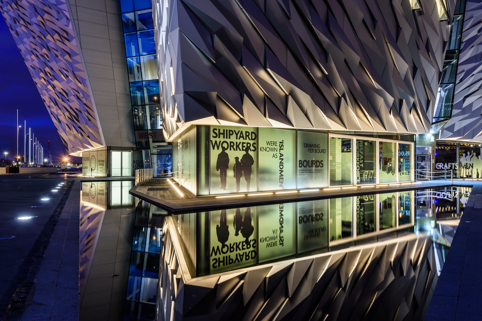 Nikon D7200 sample photo. Titanic belfast blue hour - northern ireland photography
