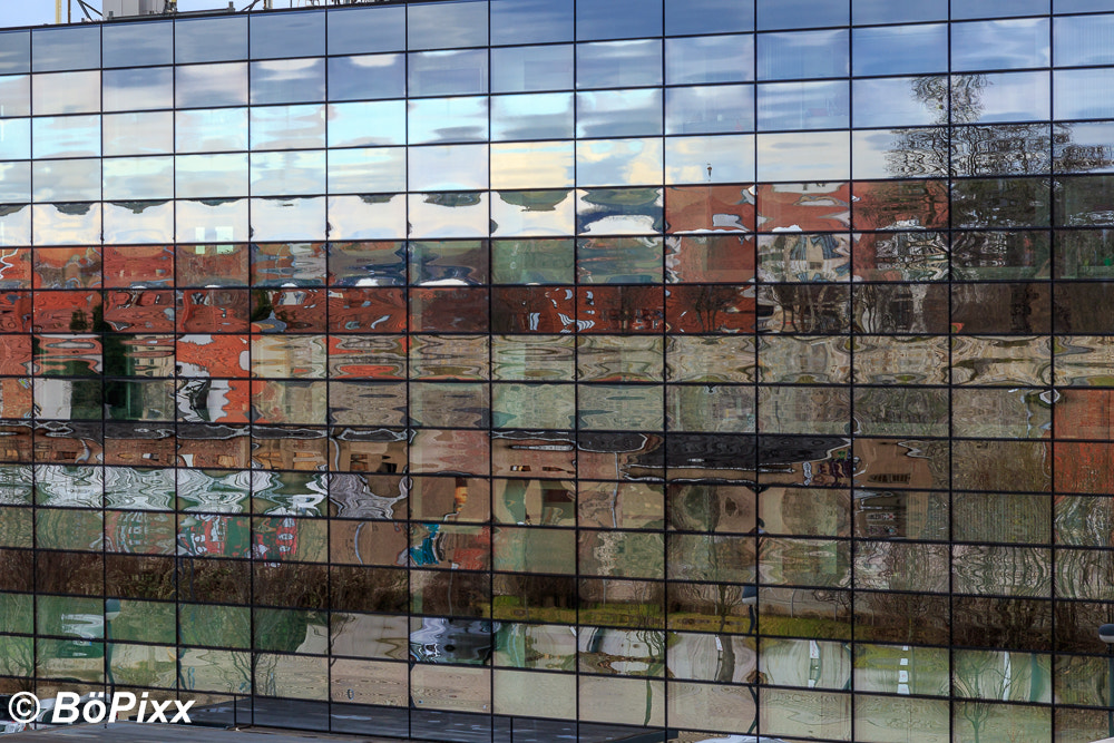 Sigma 24-70mm F2.8 EX DG Macro sample photo. Reflections in a house facade photography