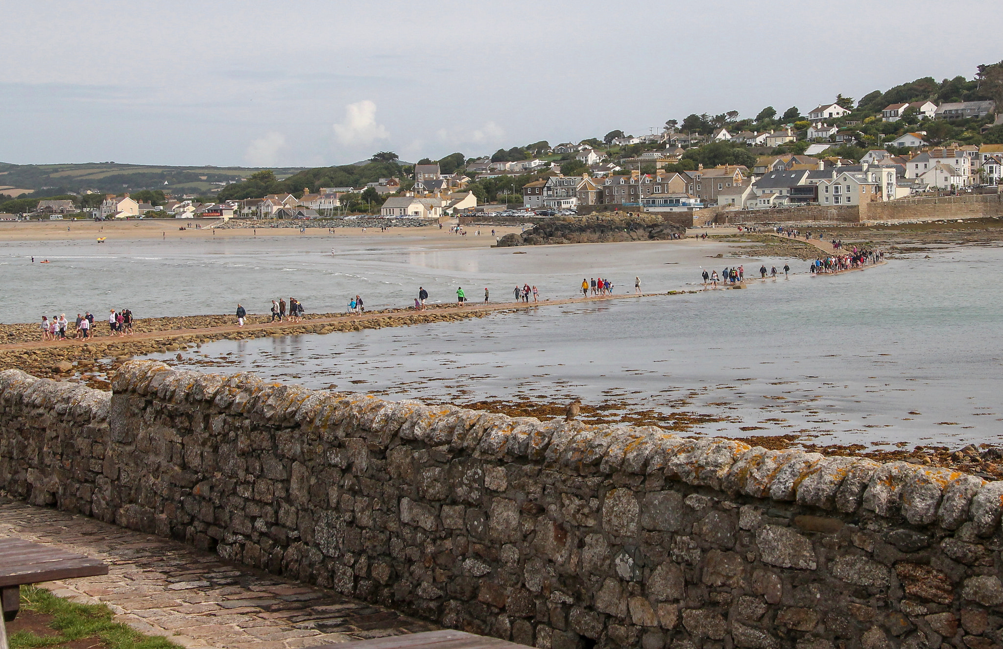 Canon EF-S 17-85mm F4-5.6 IS USM sample photo. Heading across the st michael's mount causeway cornwall august photography