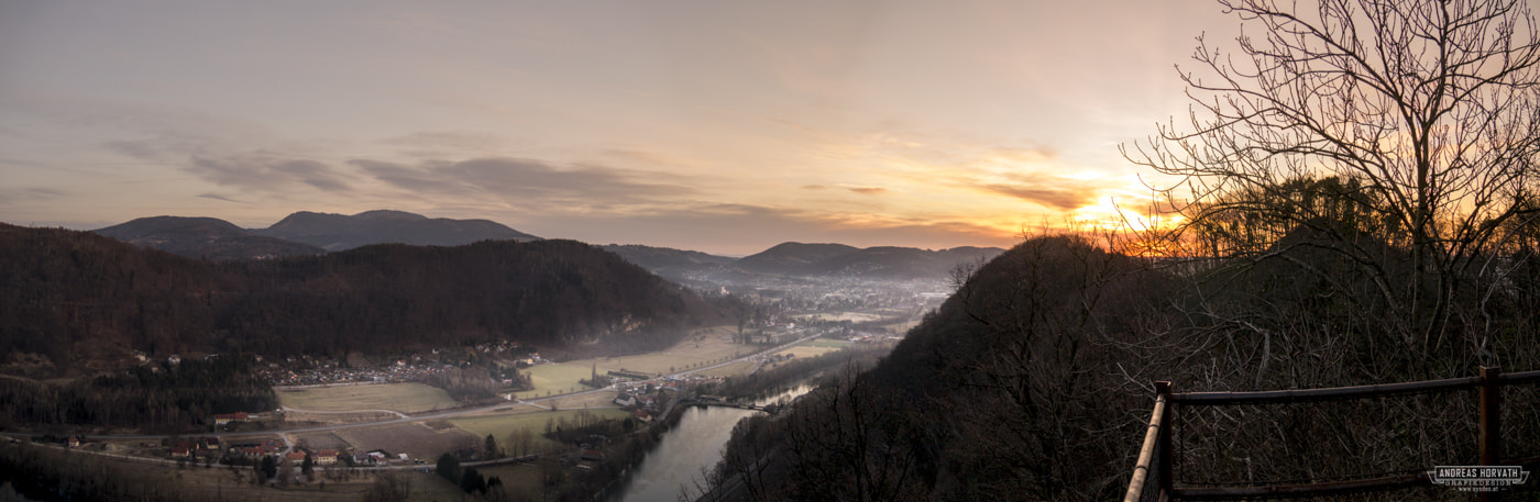 Panasonic DMC-G81 sample photo. Panorama sunset graz photography