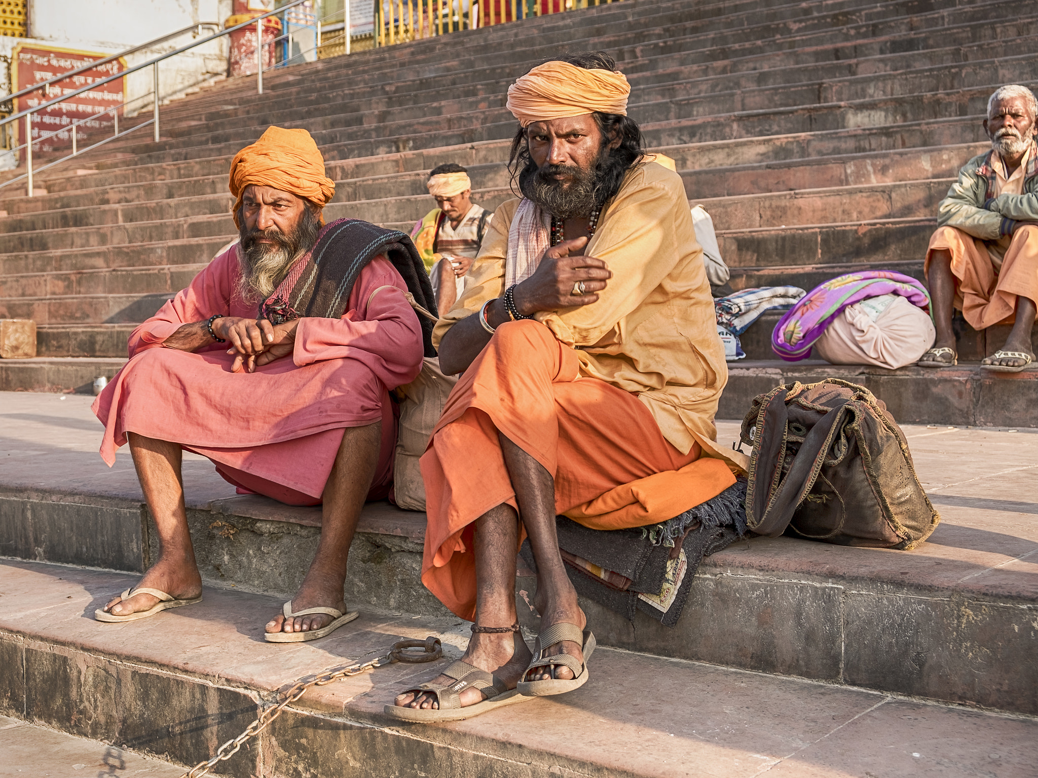 Fujifilm X-Pro2 + Fujifilm XF 18-55mm F2.8-4 R LM OIS sample photo. Two sadhus in rishikesh photography