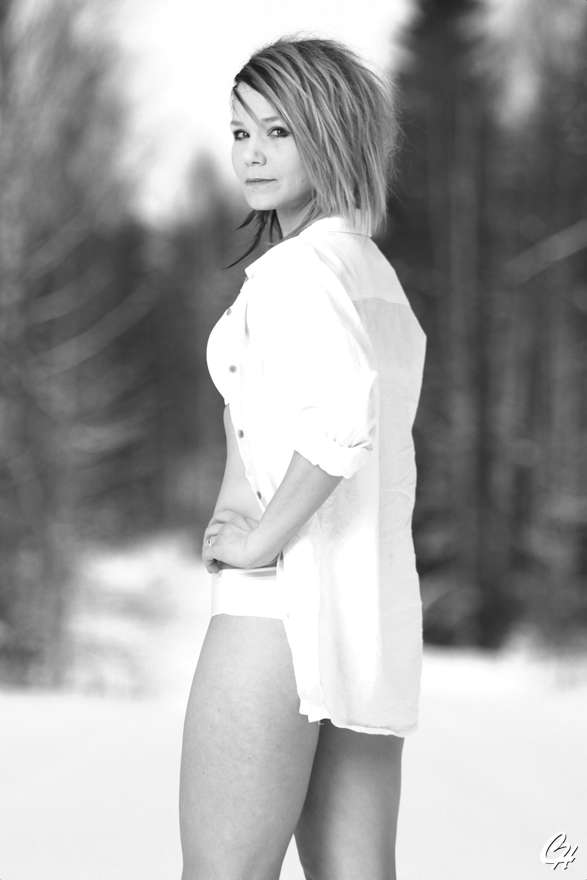 Canon EF 70-200mm F4L USM sample photo. Anna in winter 2 photography