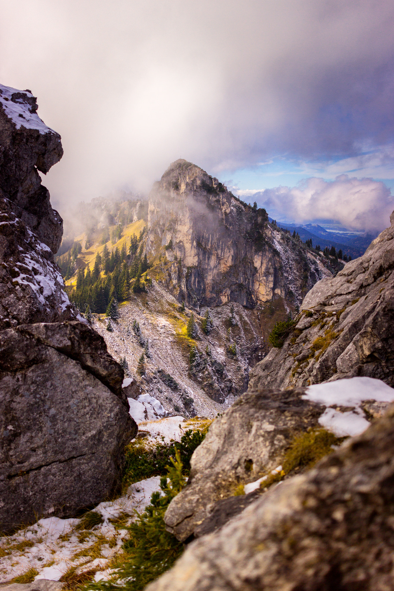Canon EF-S 24mm F2.8 STM sample photo. Mountain in clouds photography