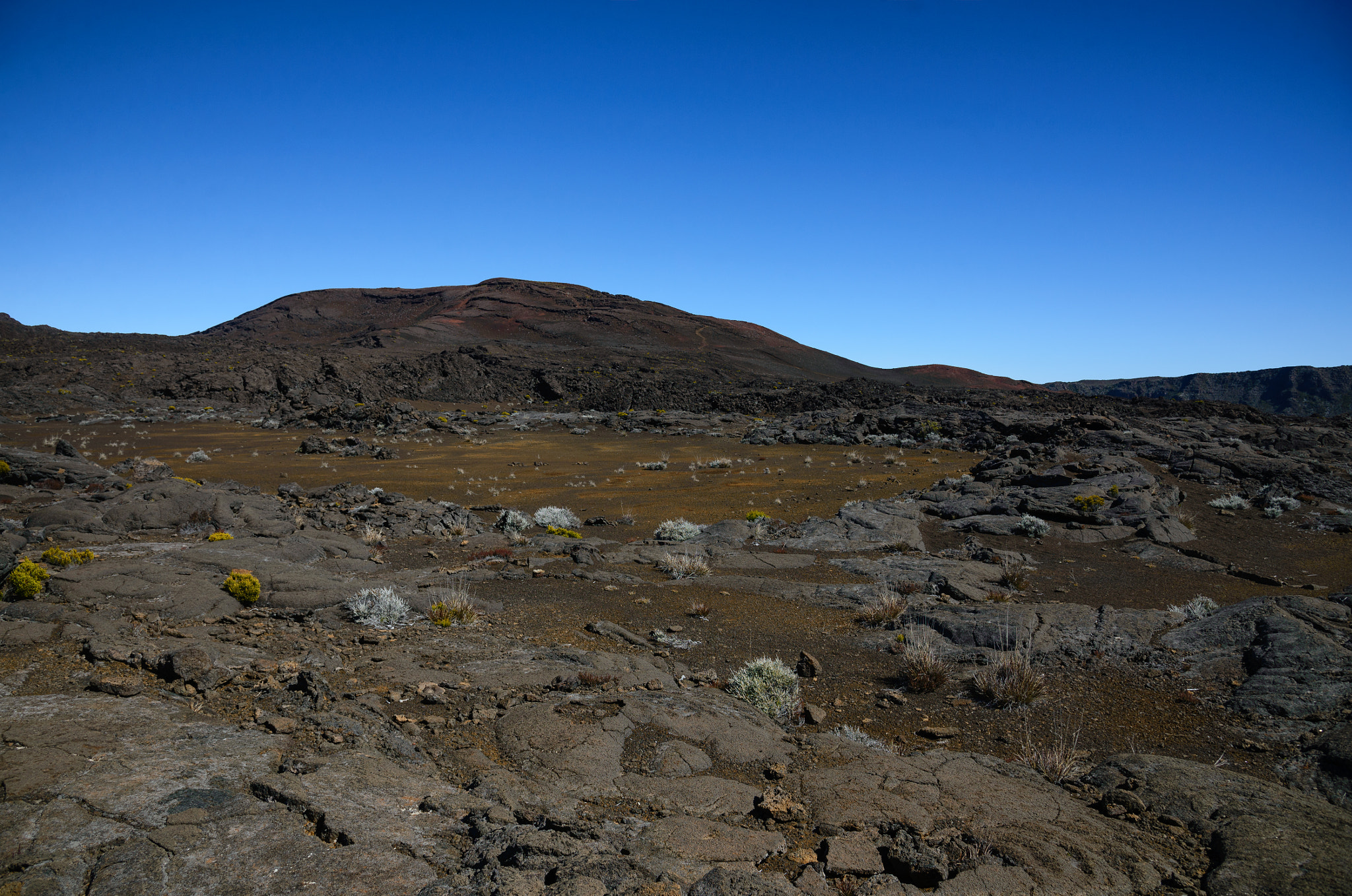 Nikon AF-S Nikkor 24-120mm F4G ED VR sample photo. Volcanic landscape at piton de la fournaise, la reunion photography