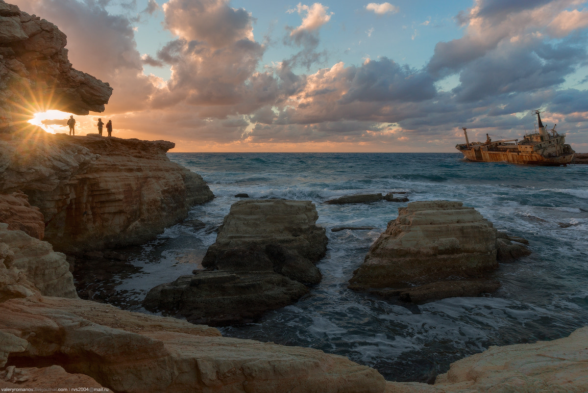 Sony a99 II sample photo. Sunset at the edro iii shipwreck photography