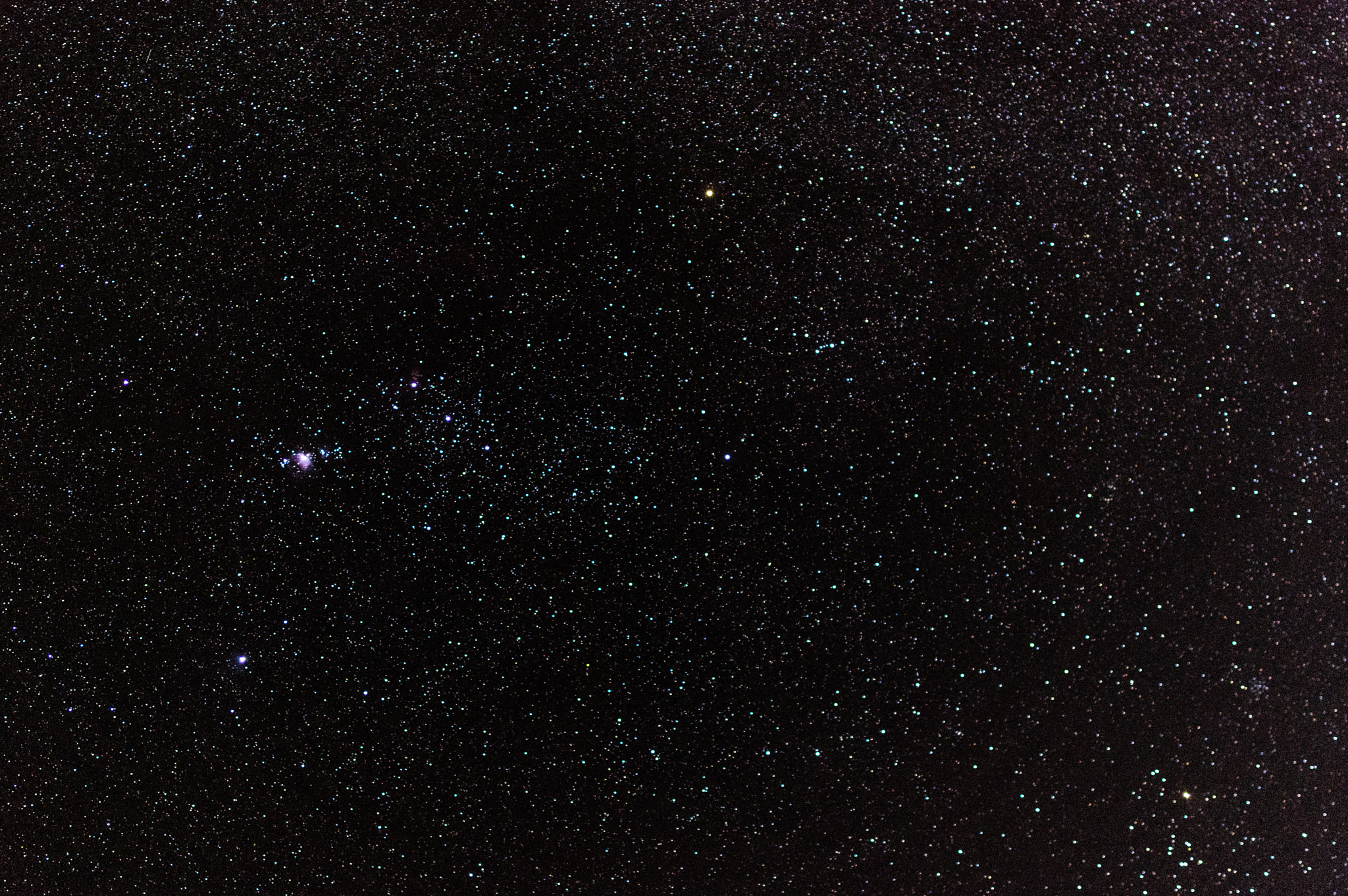 Pentax K-3 sample photo. Orion constellation photography