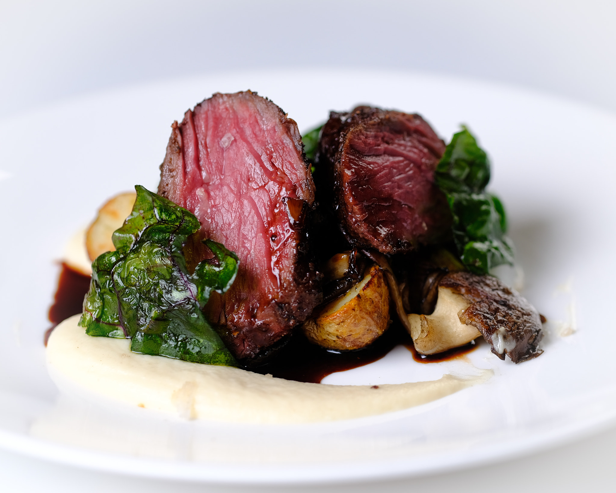 Fujifilm X-Pro2 + Fujifilm XF 90mm F2 R LM WR sample photo. Sweet gale crusted venison tenderloin photography