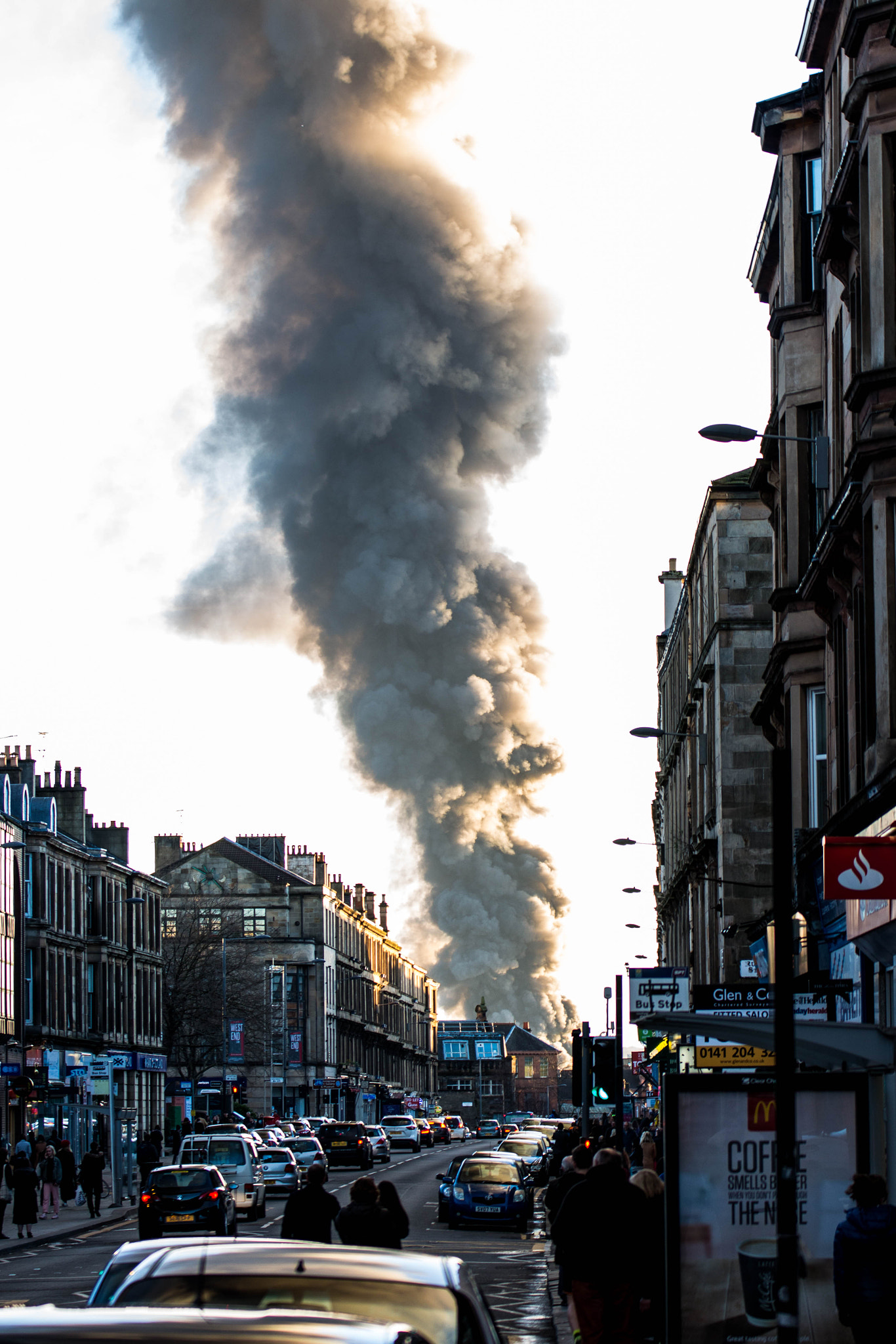 Canon EOS 700D (EOS Rebel T5i / EOS Kiss X7i) + Tamron SP 35mm F1.8 Di VC USD sample photo. Fire in glasgow photography