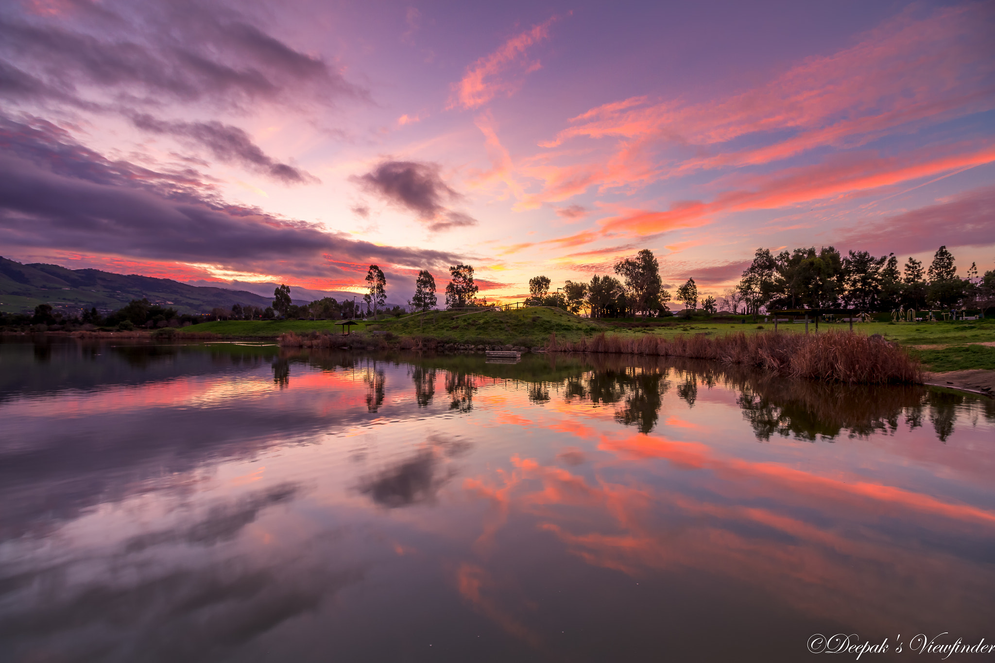 Canon EOS 7D + Canon EF-S 10-18mm F4.5–5.6 IS STM sample photo. Sunrise at lake cunningham photography