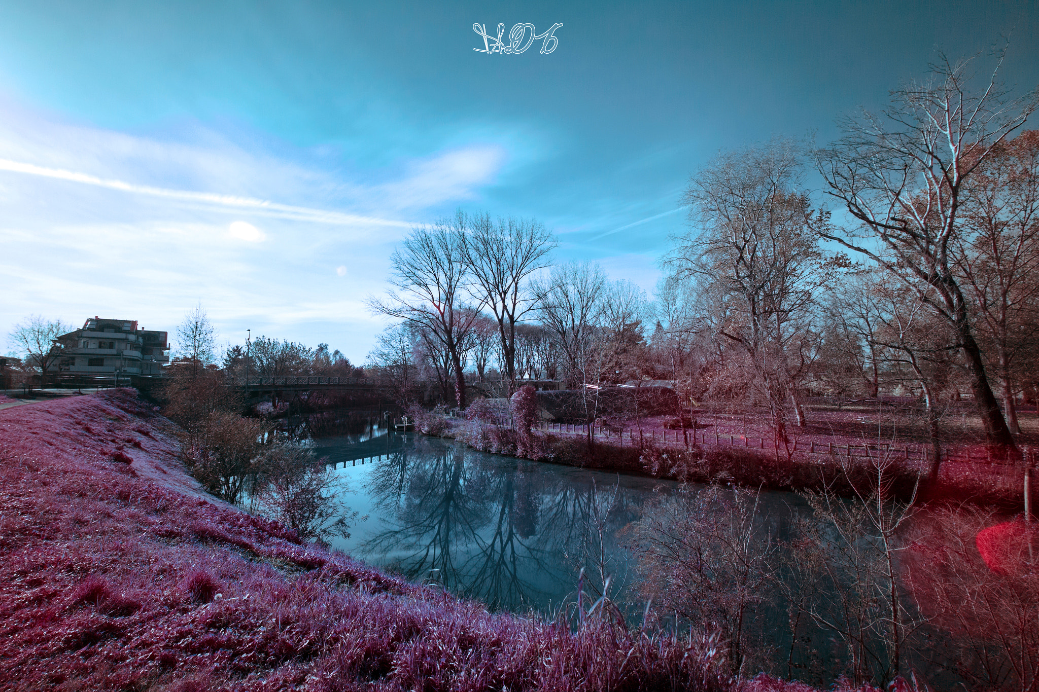 Canon EOS 1200D (EOS Rebel T5 / EOS Kiss X70 / EOS Hi) sample photo. Ponte ognissanti e parco fistomba in ir, padova photography