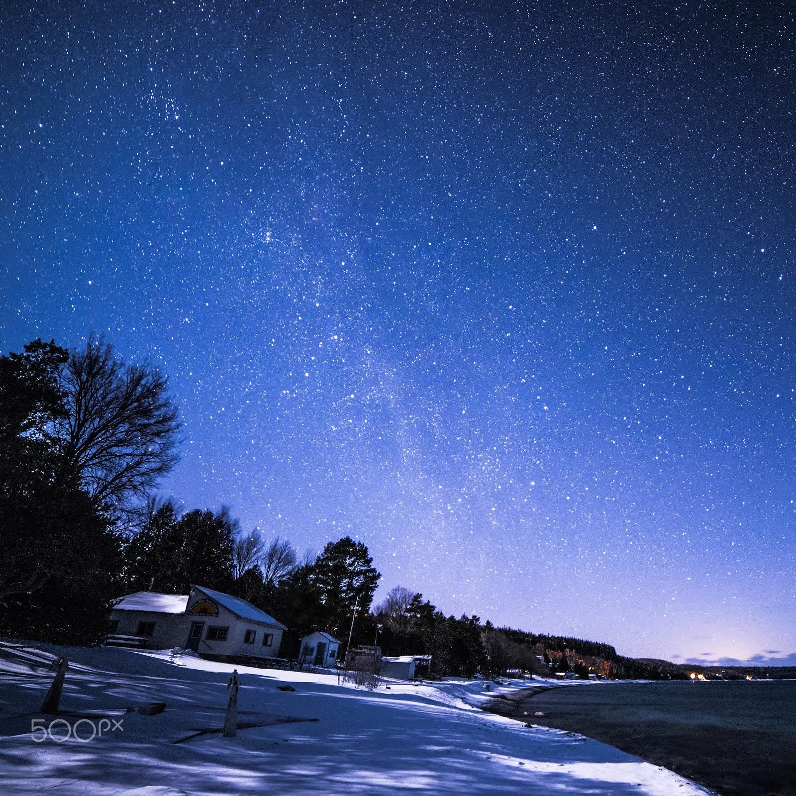 Samyang 14mm F2.8 ED AS IF UMC sample photo. Dyers bay, bruce peninsula at night time with milky way and star photography
