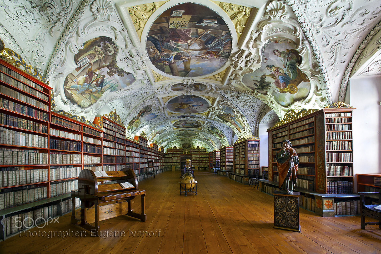 Canon EF 16-35mm F2.8L USM sample photo. Theological library in strahov monastery photography