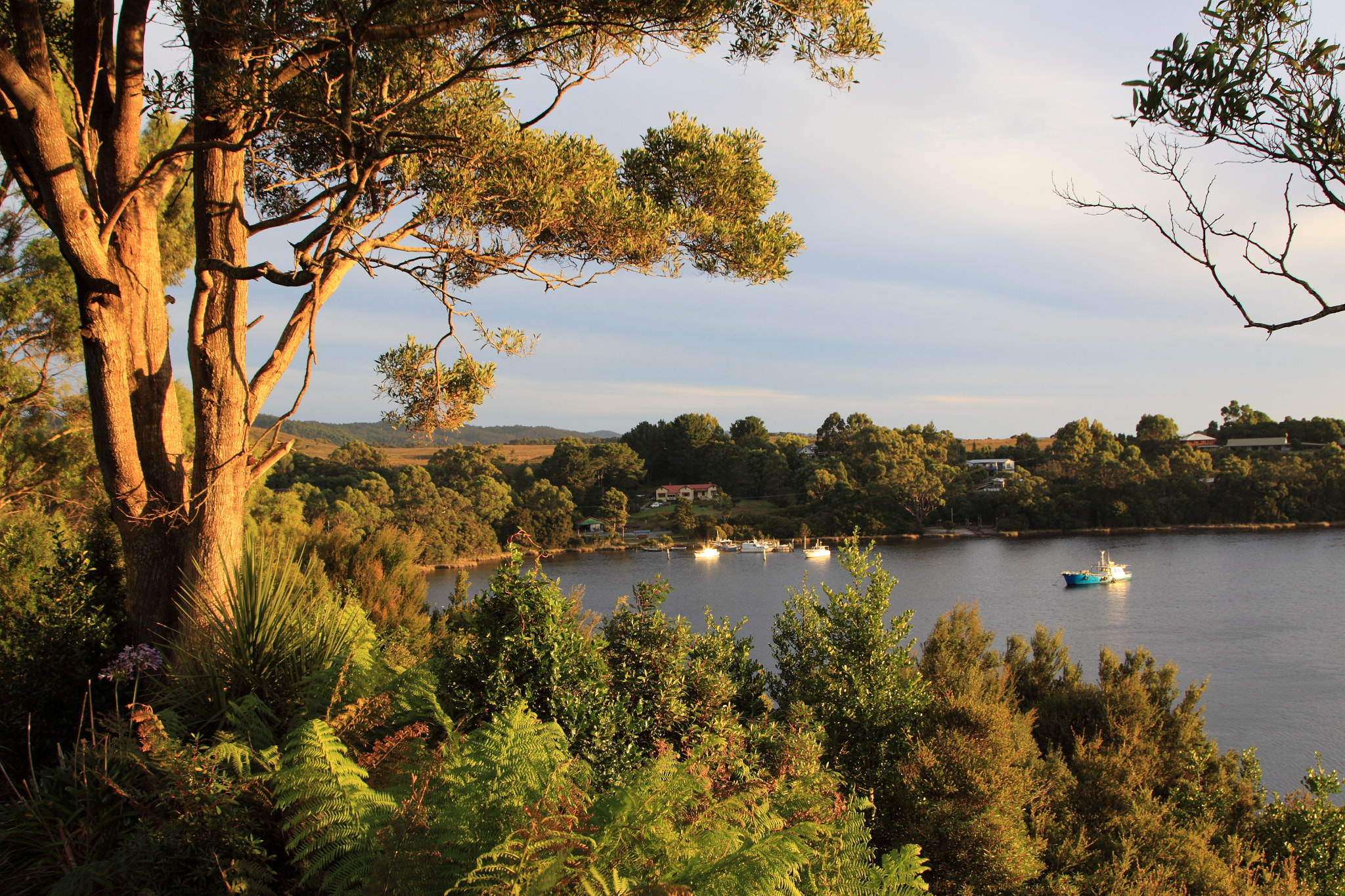 Canon EF 24-105mm F4L IS USM sample photo. Strahan at sunset photography