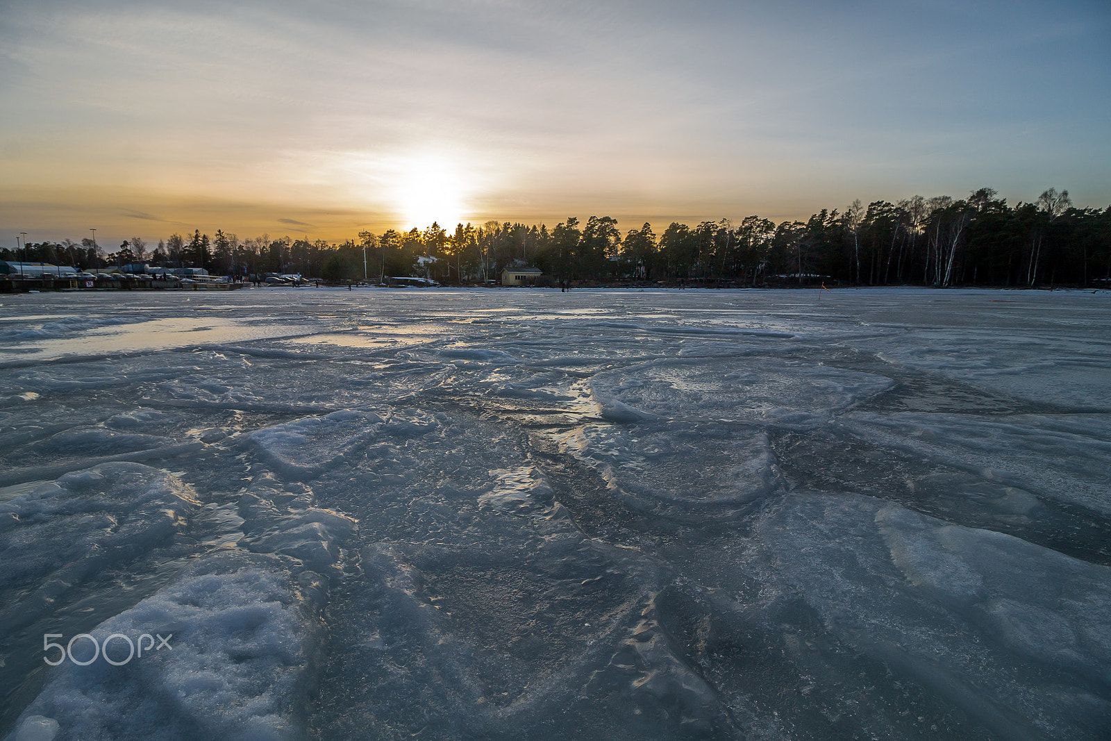 Canon EOS 1100D (EOS Rebel T3 / EOS Kiss X50) sample photo. Gentle sunset over icy sea photography