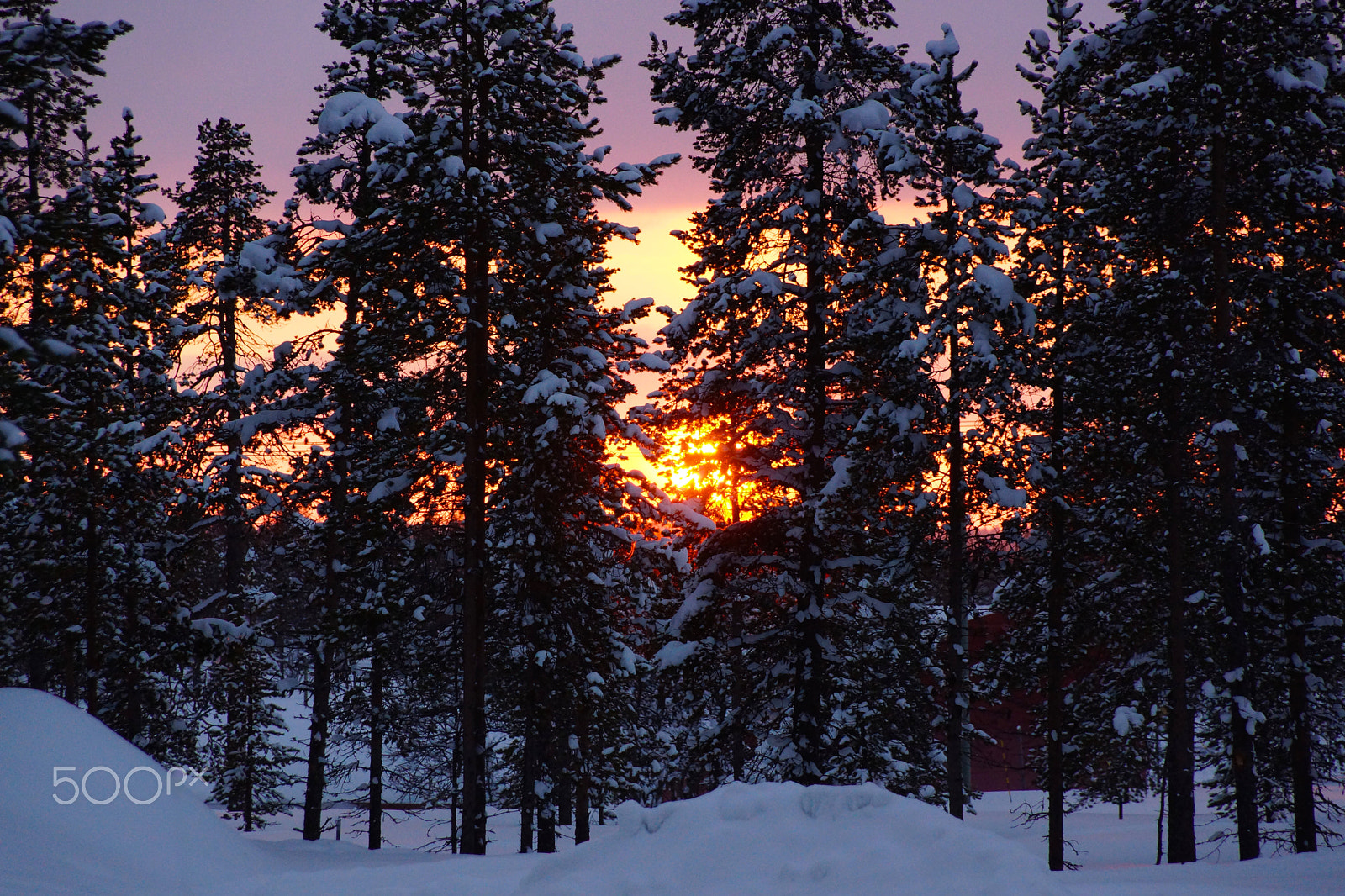 Sony DT 18-135mm F3.5-5.6 SAM sample photo. Saariselka sunset photography