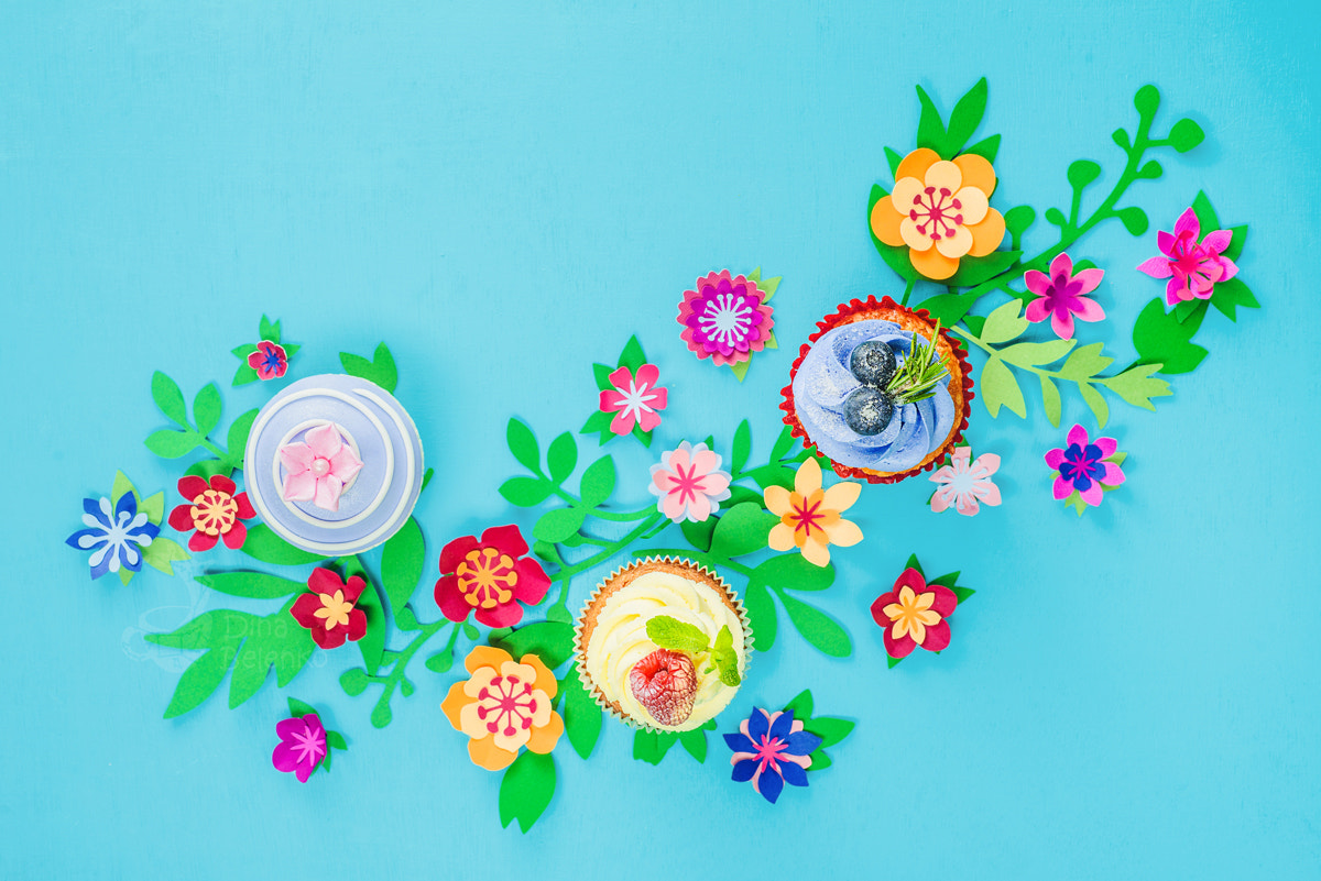 Nikon D800 + Nikon AF Nikkor 50mm F1.8D sample photo. Spring cupcakes! photography