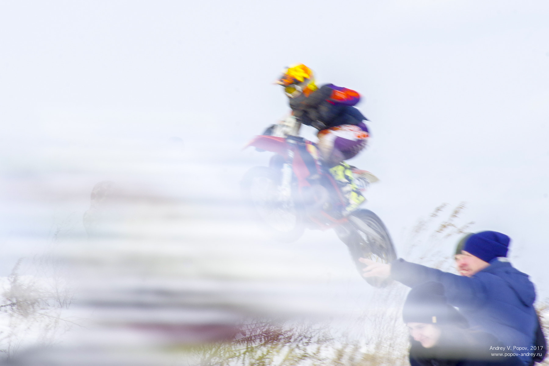 Pentax smc DA* 60-250mm F4.0 ED (IF) SDM sample photo. Winter motocross #6. the flight. impressions photography