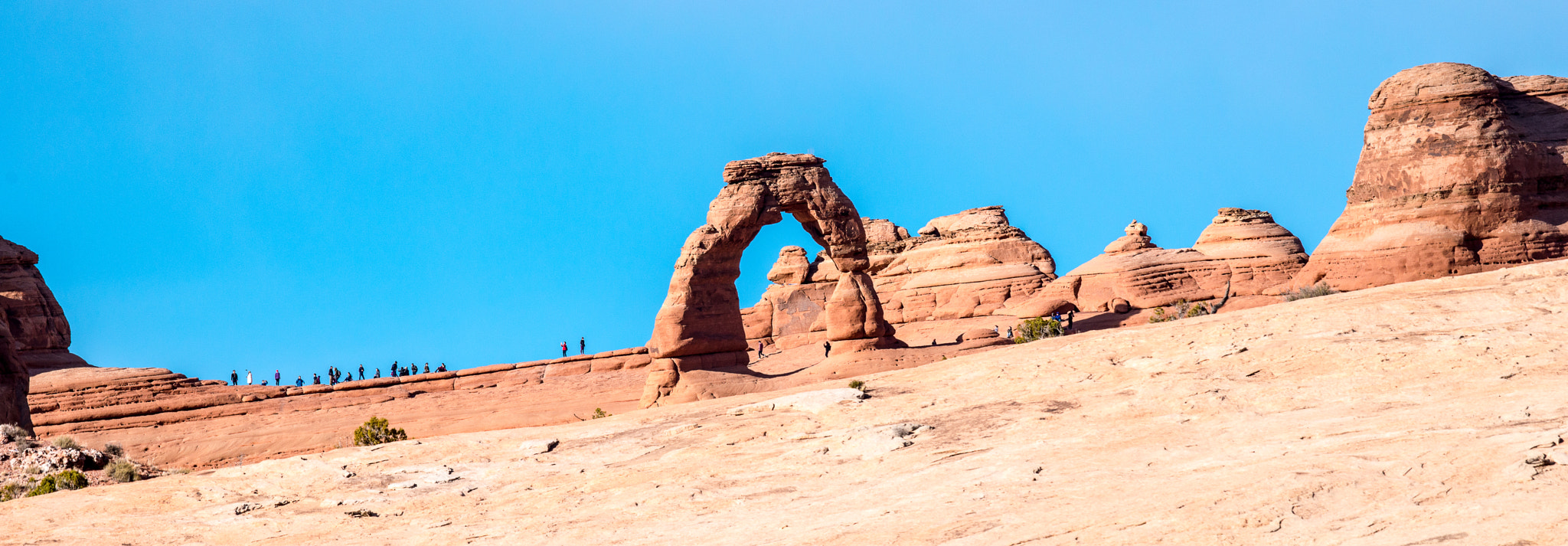 Nikon D800 + Nikon AF-S Nikkor 200-500mm F5.6E ED VR sample photo. Delicate arch -  as seen from the lower viewpoint photography