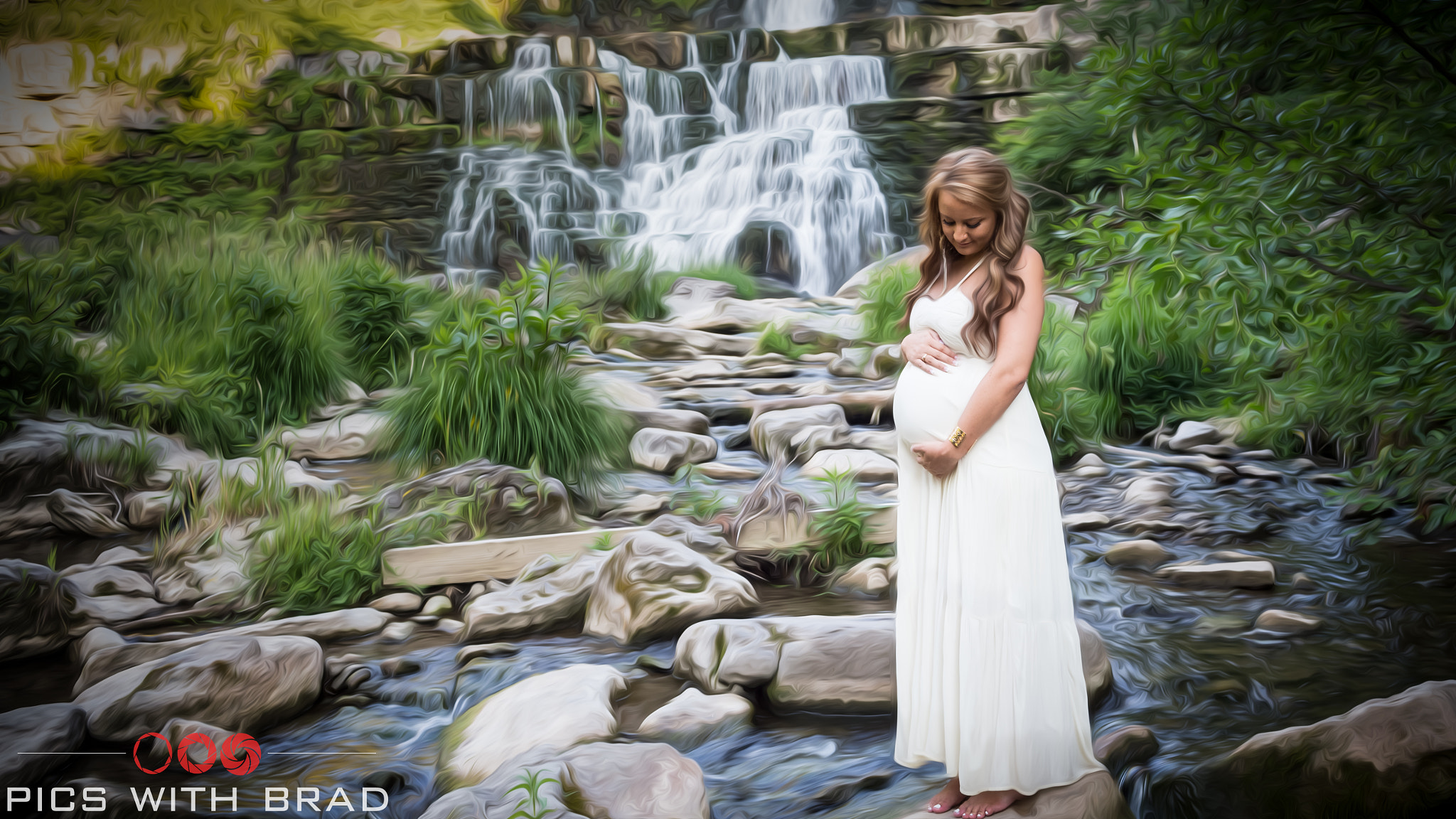 Canon EOS 6D + Canon EF 35mm F1.4L USM sample photo. Maternity at the falls photography