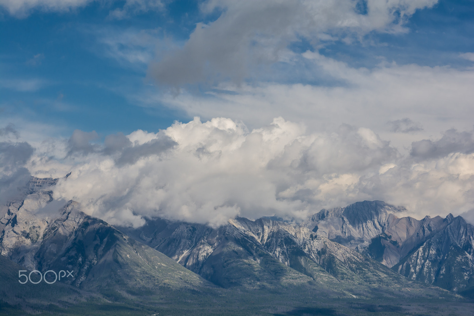 Nikon AF-S Nikkor 24-120mm F4G ED VR sample photo. Canadian mountains, clouds photography