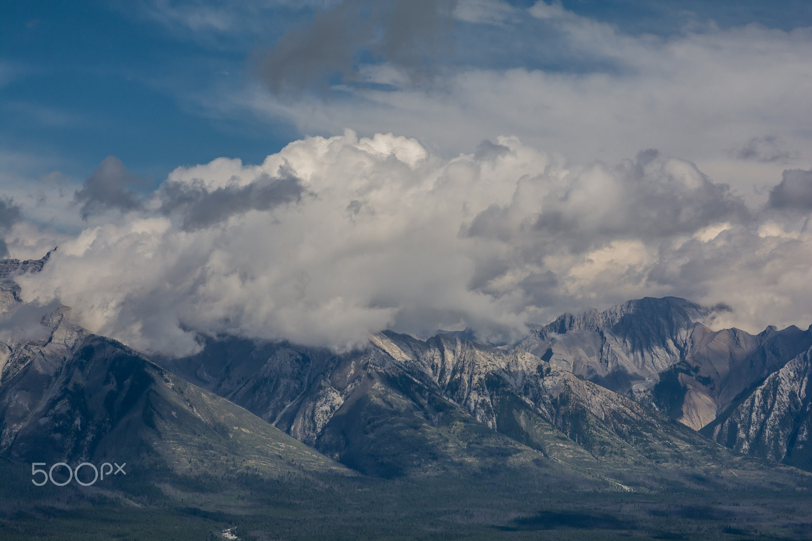 Nikon AF-S Nikkor 24-120mm F4G ED VR sample photo. Canadian mountains, clouds photography