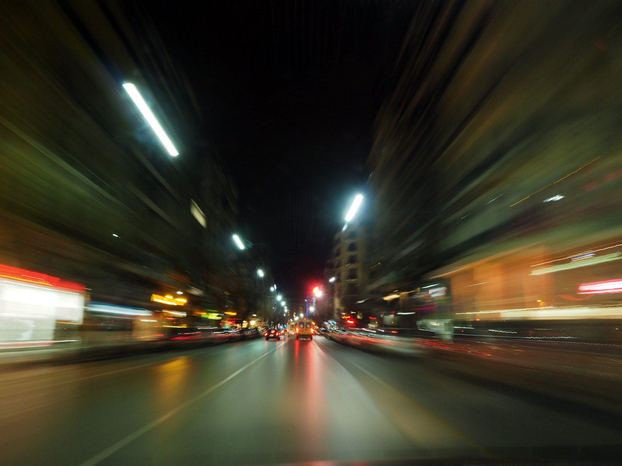 Olympus PEN-F sample photo. Night road photography