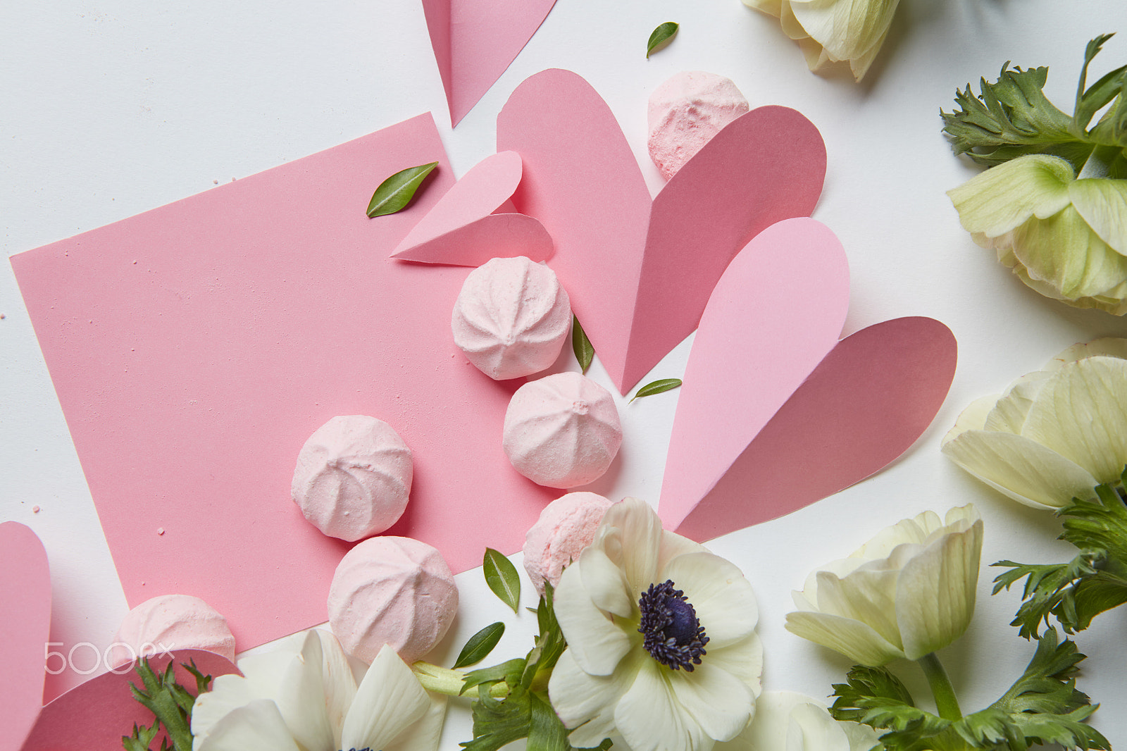 Canon EF 24-70mm F2.8L USM sample photo. Flowers and paper hearts photography