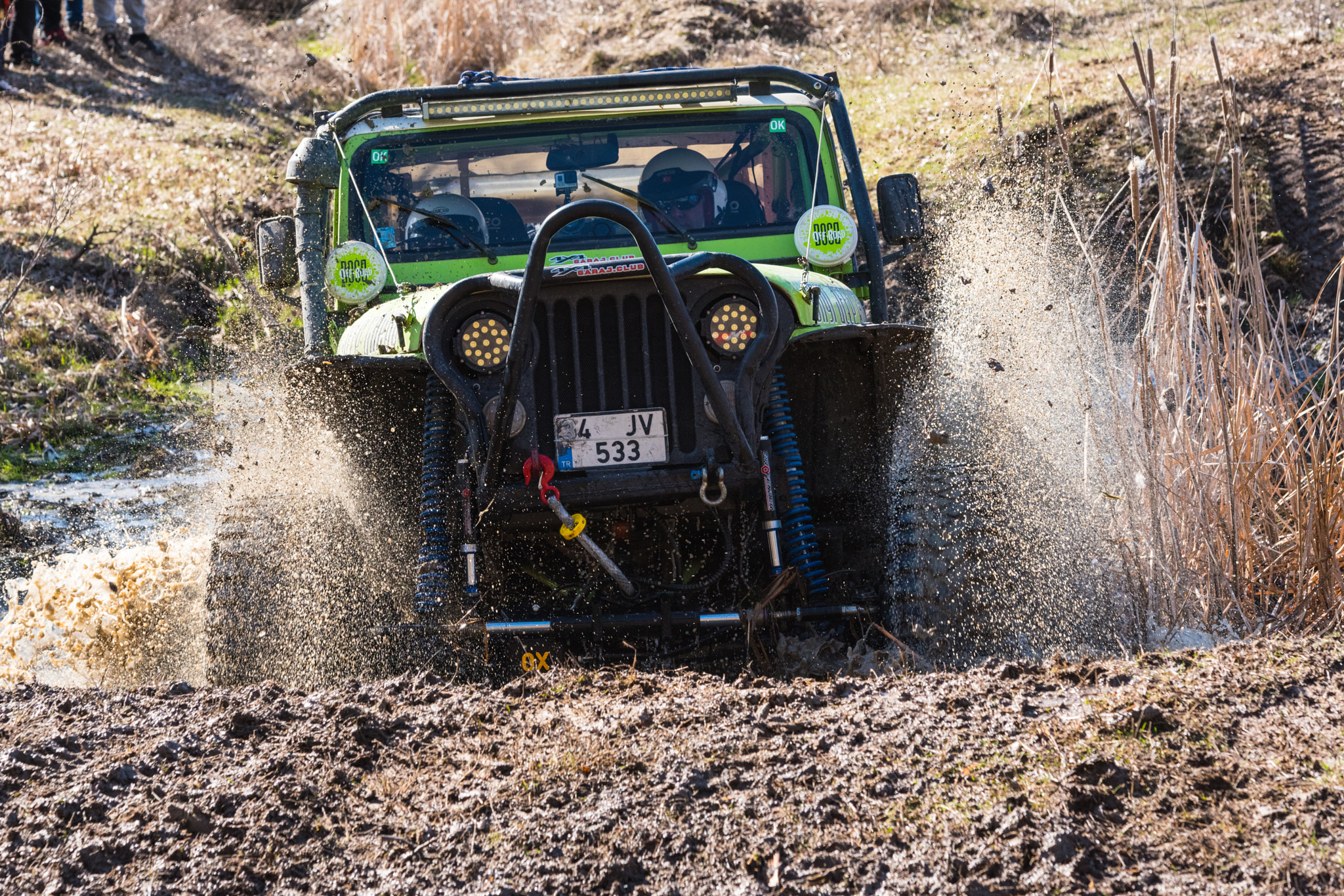 Pentax K-1 sample photo. 4x4 vehicle out of the water photography