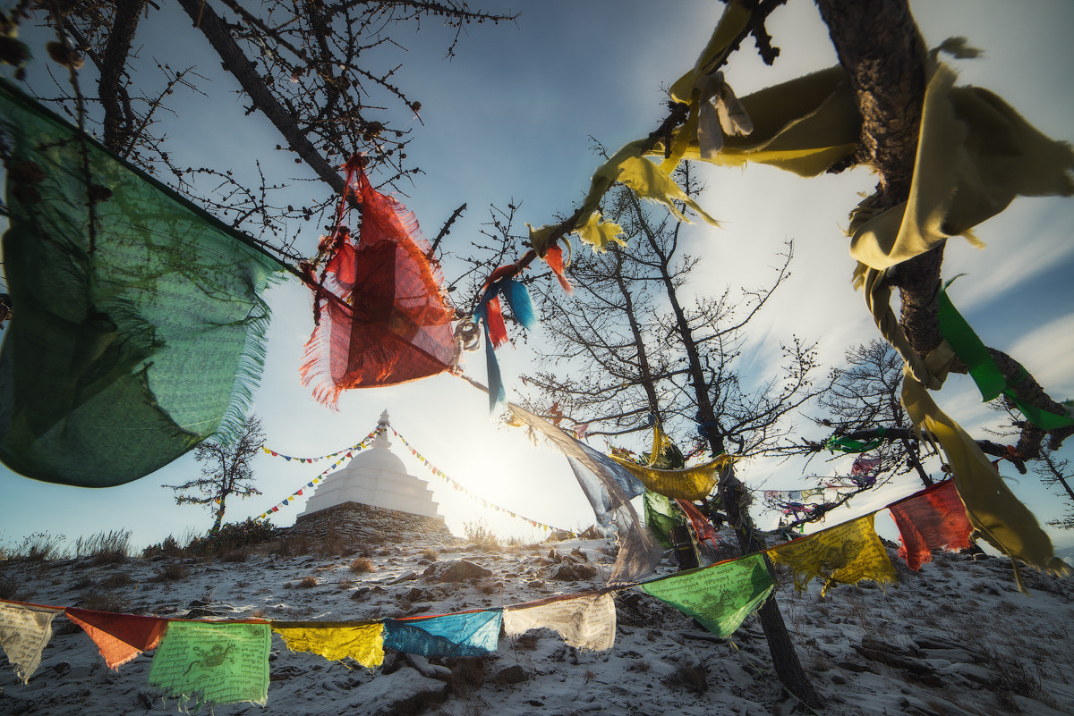 Samyang 14mm F2.8 ED AS IF UMC sample photo. Buddhist mortar of enlightenment on ogoy island photography