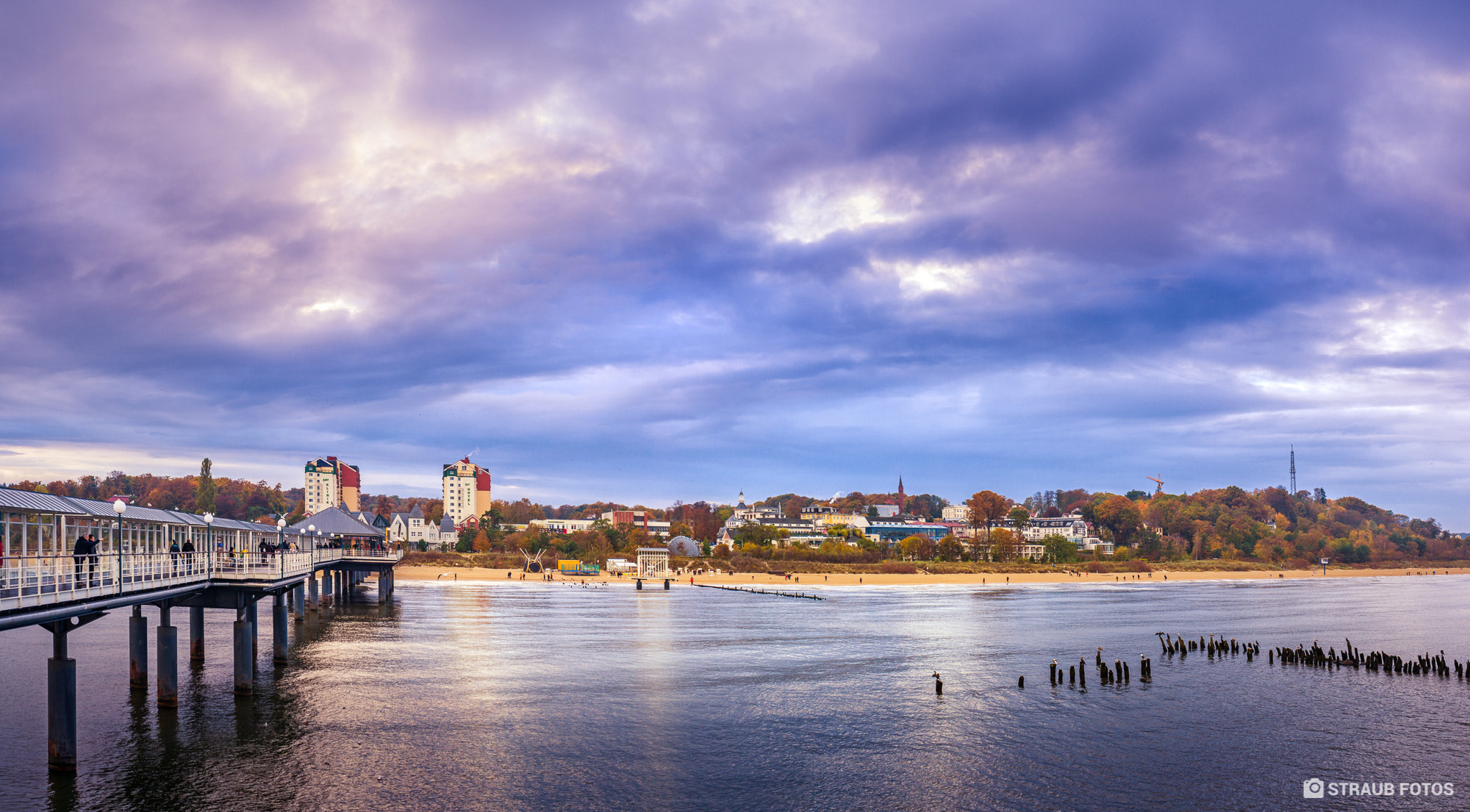Sony a7 II + Sony Distagon T* FE 35mm F1.4 ZA sample photo. Panorama of heringsdorfer strand in usedom photography