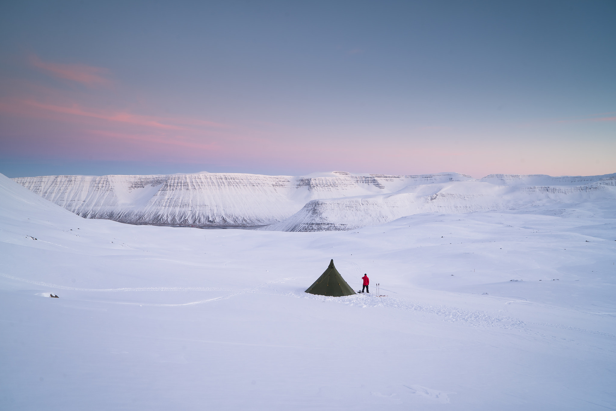 Sony a7S sample photo. Iceland winter camp photography