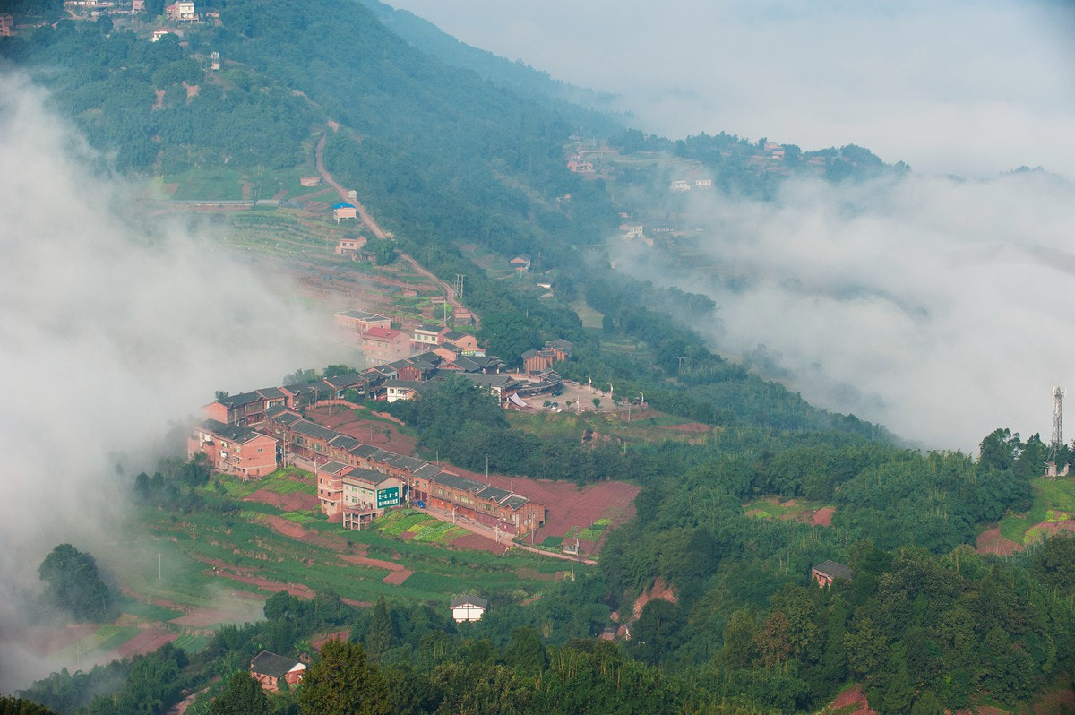 Nikon D700 sample photo. A mountain village in the morning photography