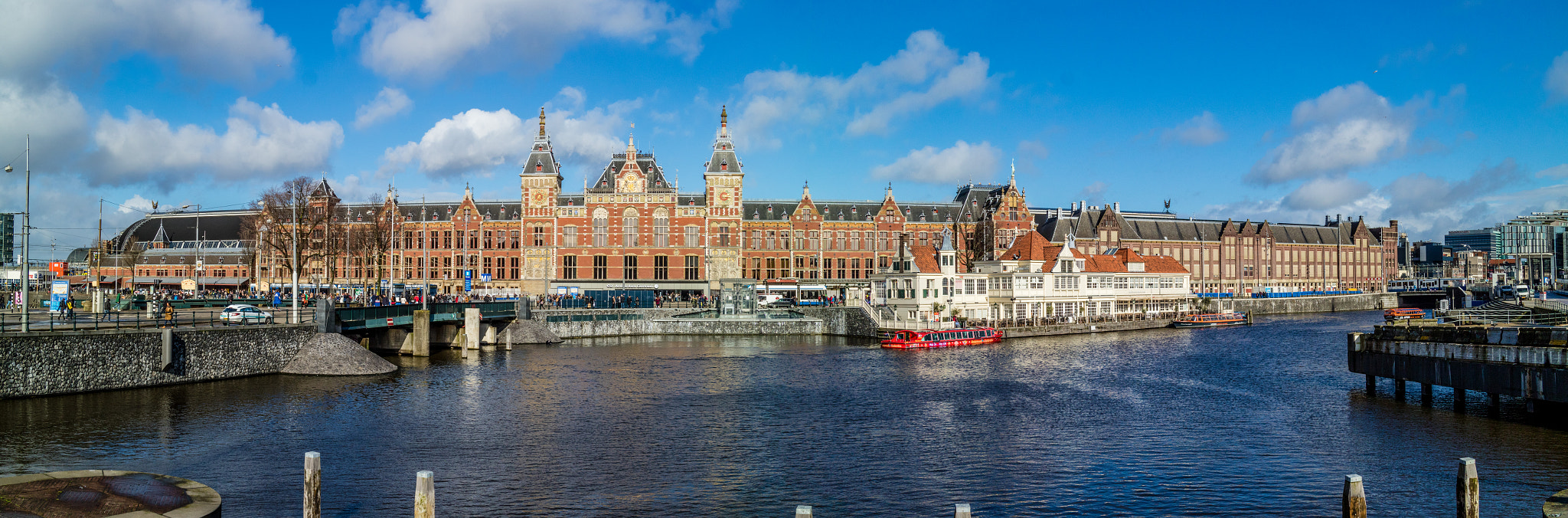 Canon EOS M3 sample photo. Amsterdam central station panorama photography
