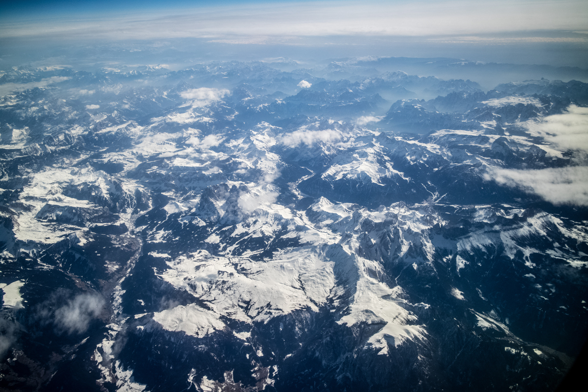 Canon EOS M3 + Canon EF-M 22mm F2 STM sample photo. Austrian alps as seen from an airplane photography