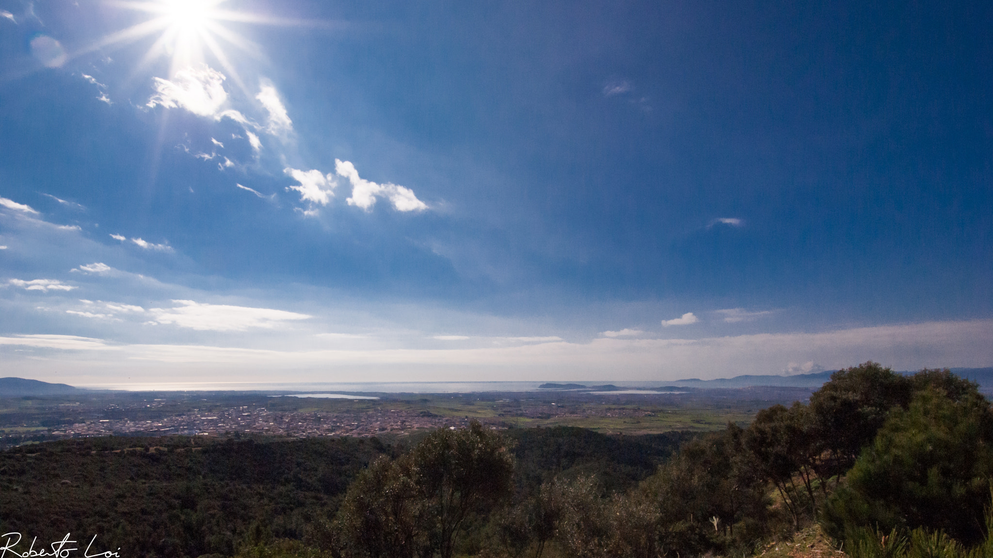 Sony Alpha DSLR-A200 + Sigma 10-20mm F3.5 EX DC HSM sample photo. Sinnai - la pineta - vista su cagliari photography