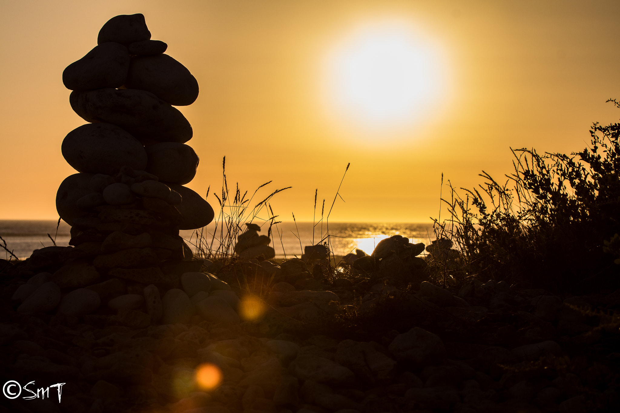 Canon EF 70-200mm F2.8L IS II USM sample photo. Sunset and stones photography